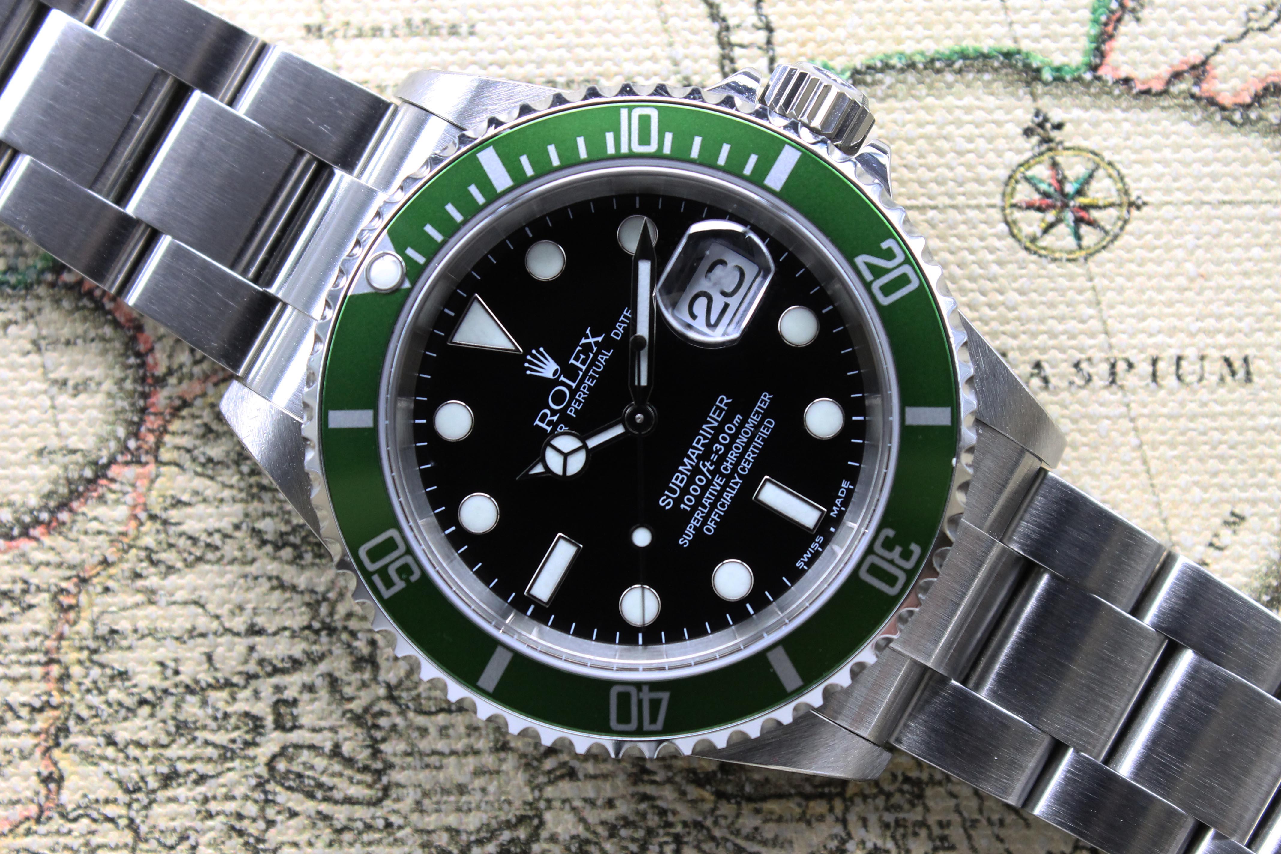 2004 Rolex Submariner 50th Anniversary Flat 4 Unpolished Ref. 16610T