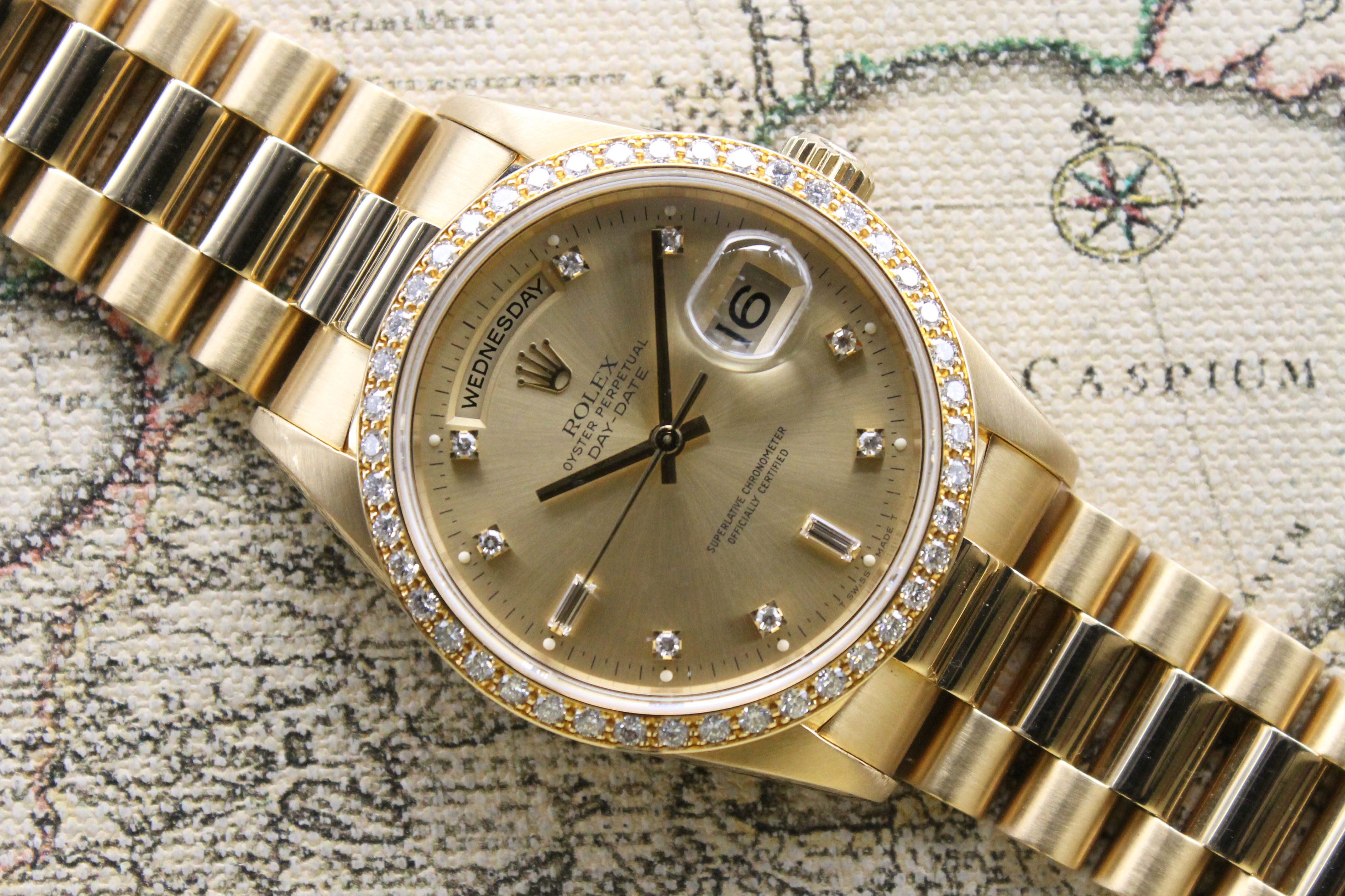 1994 Rolex Day Date with Diamond Dial Ref. 18348