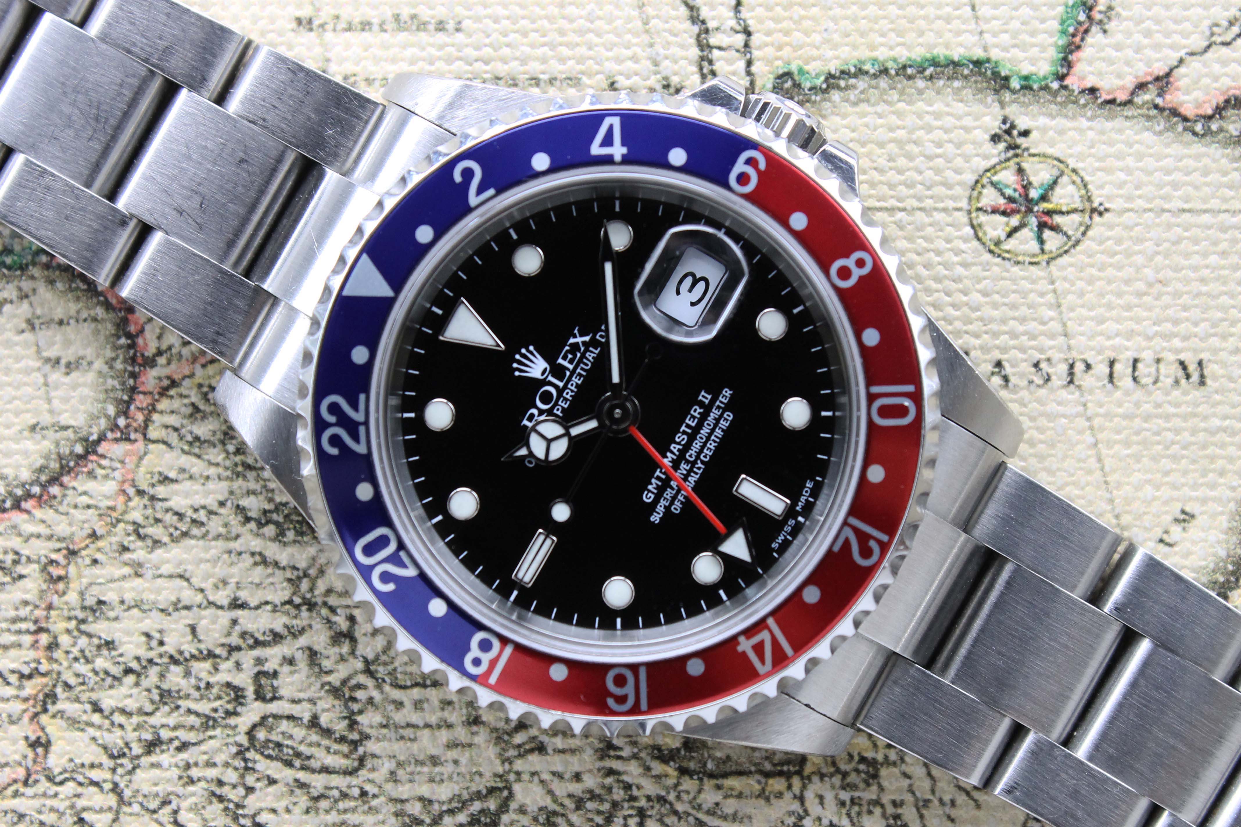 2005 Rolex GMT Master II Pepsi Unpolished Ref. 16710 (with Papers)