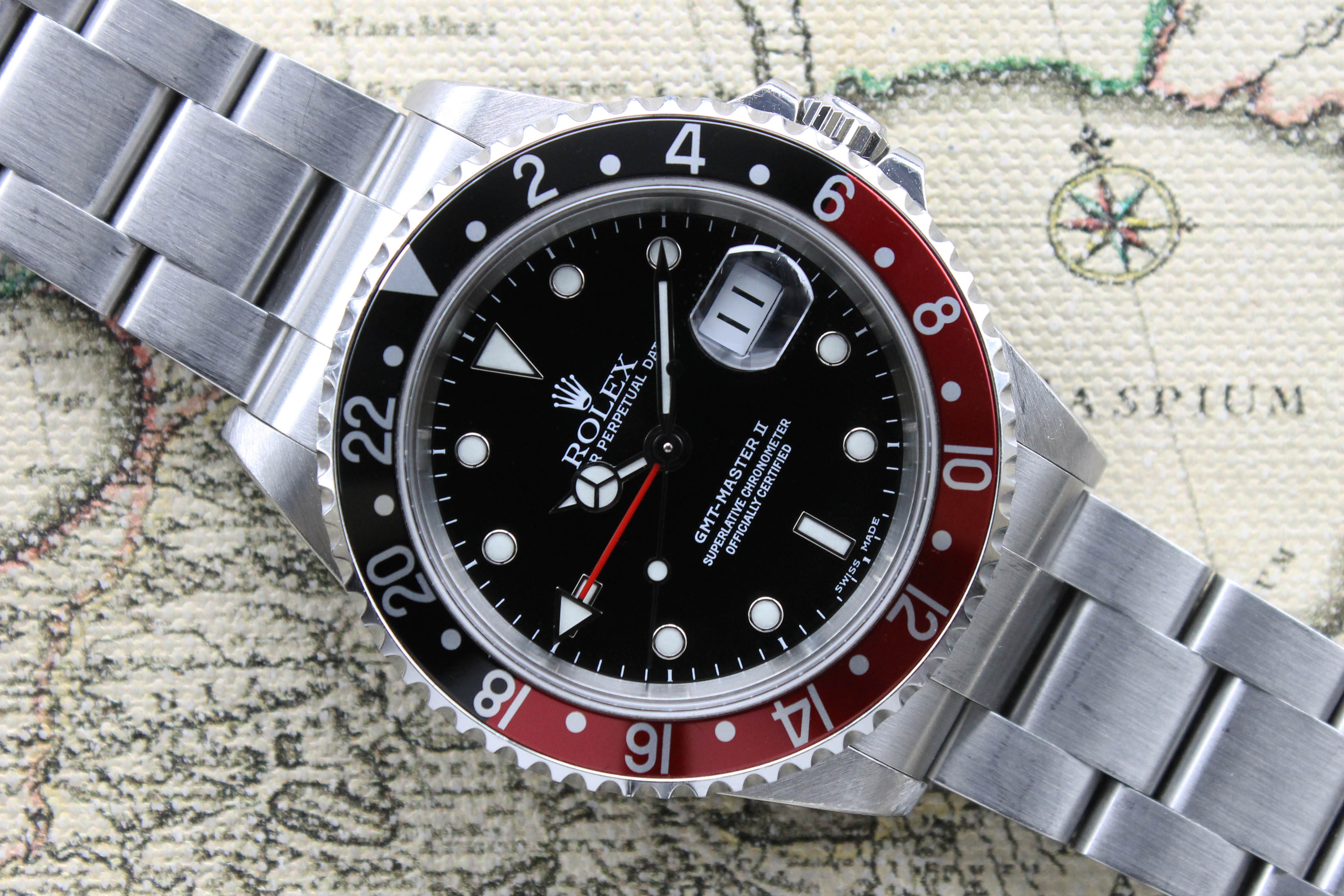 2001 Rolex GMT Master II Coke Ref. 16710 (Full Set)