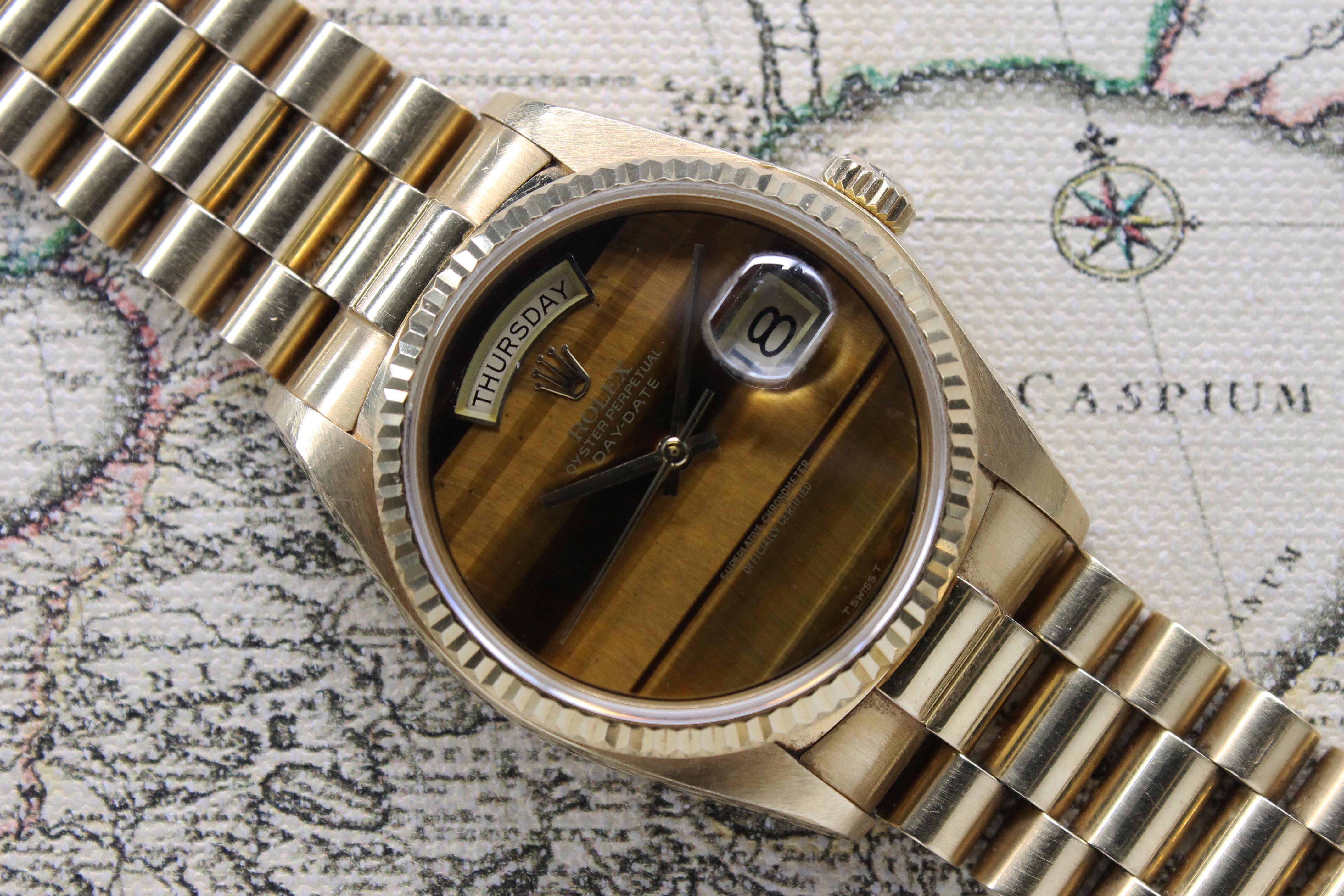 1980 Rolex Day Date Tiger's Eye Ref. 18038 (with Papers)