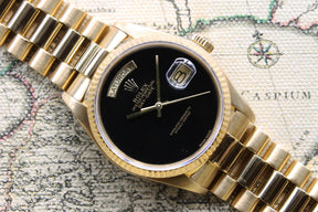1986 Rolex Day Date Onyx Dial Ref. 18038