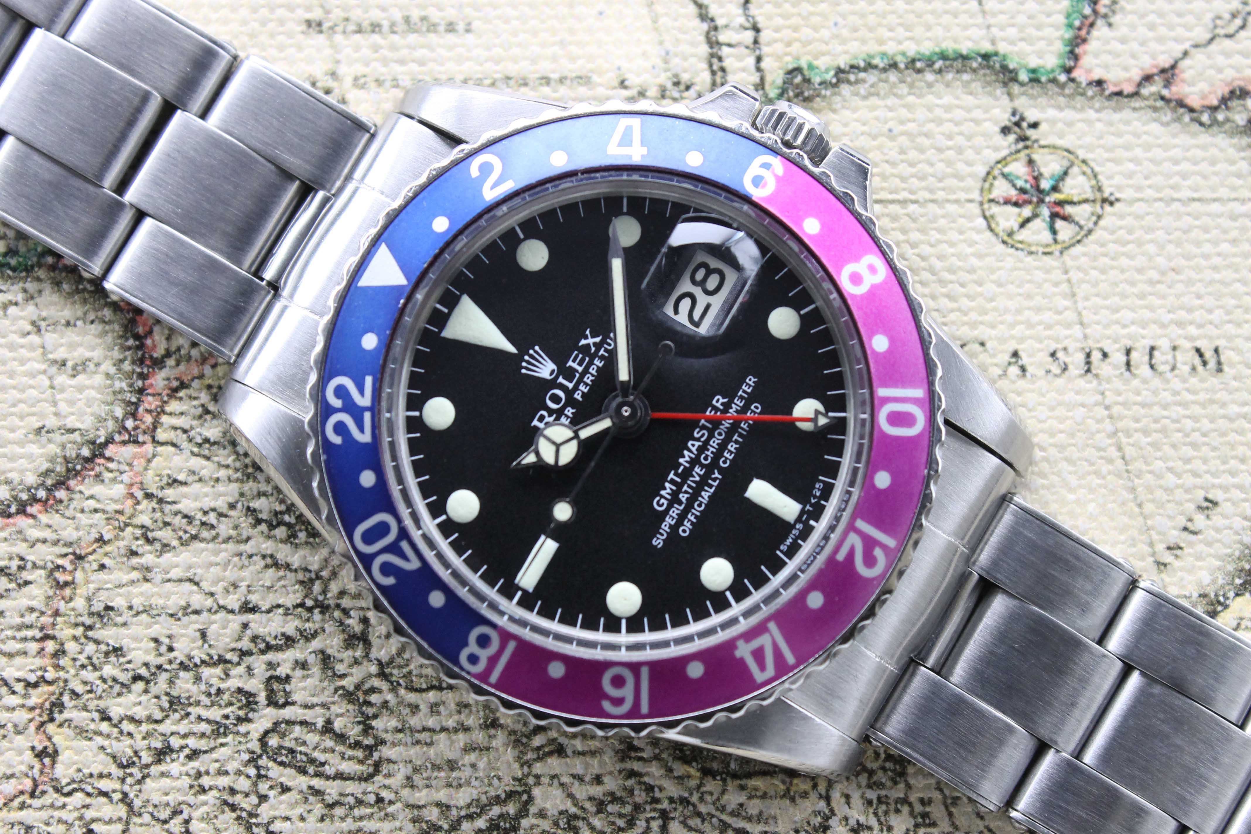 1966 Rolex GMT Master MK 0.5 Fuchsia 'Small GMT Hand' Ref. 1675