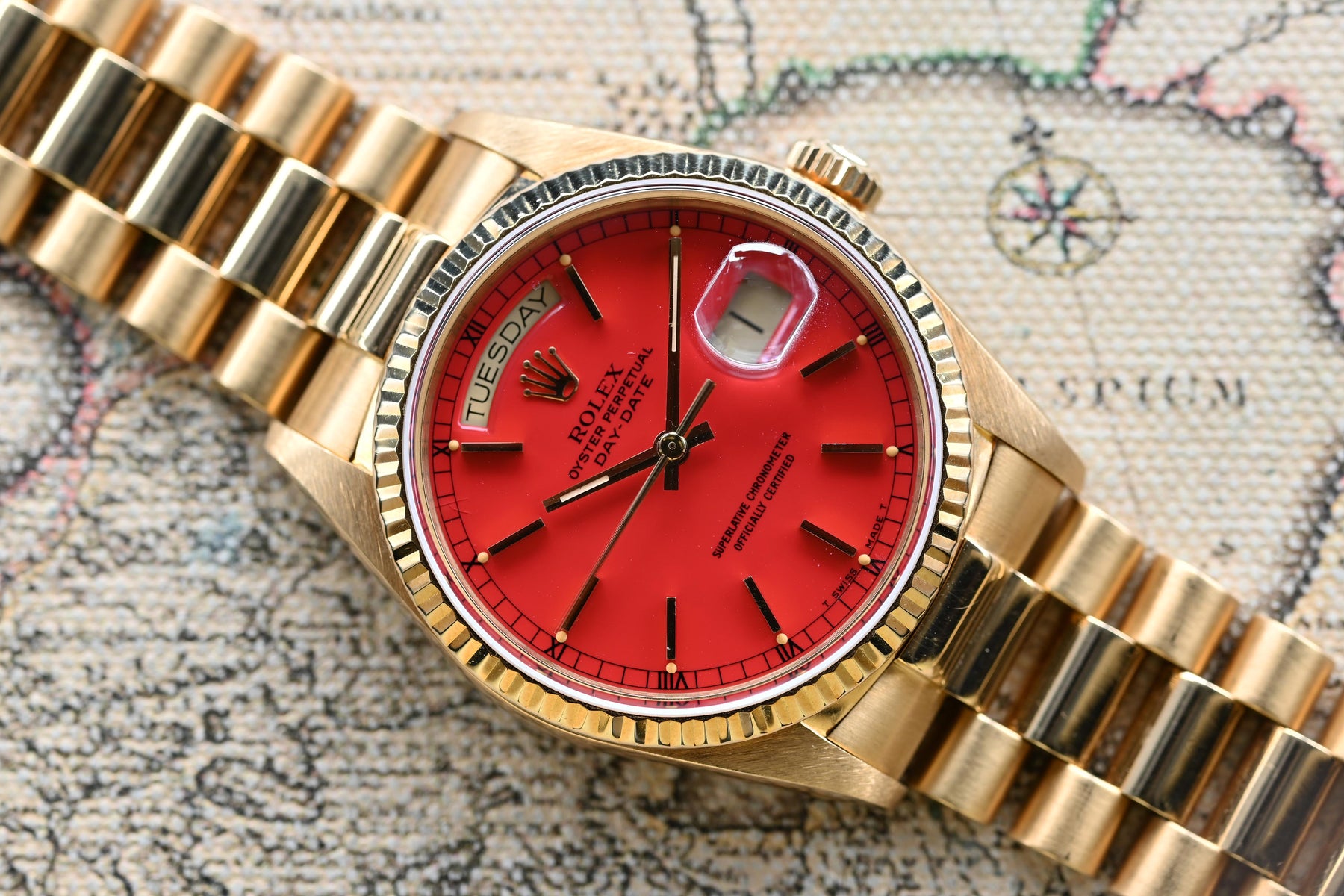 1984 Rolex Day Date Raspberry Stella Ref. 18038