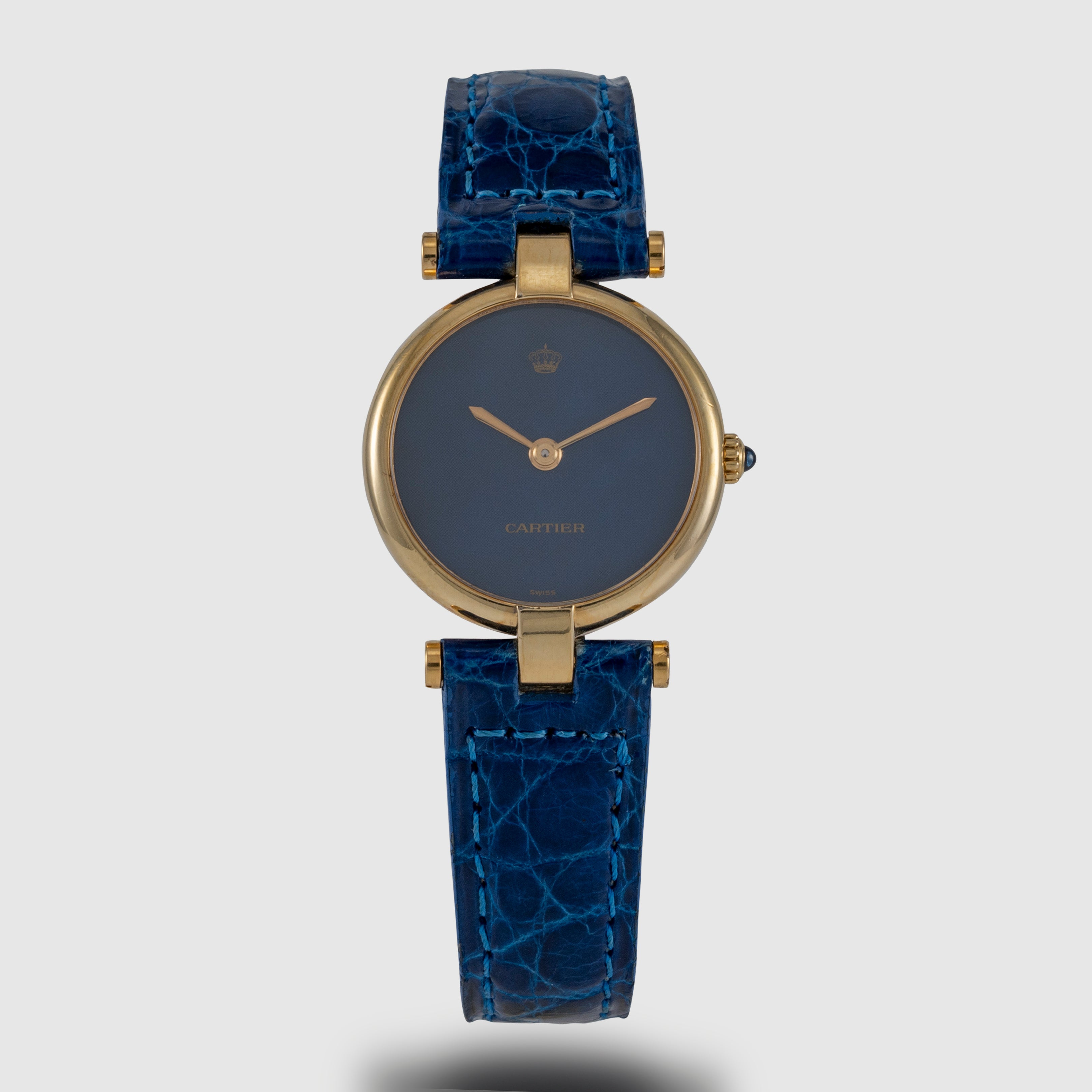 Cartier Vermeil Blue Dial Crown of Jordan Ref. 18 062367