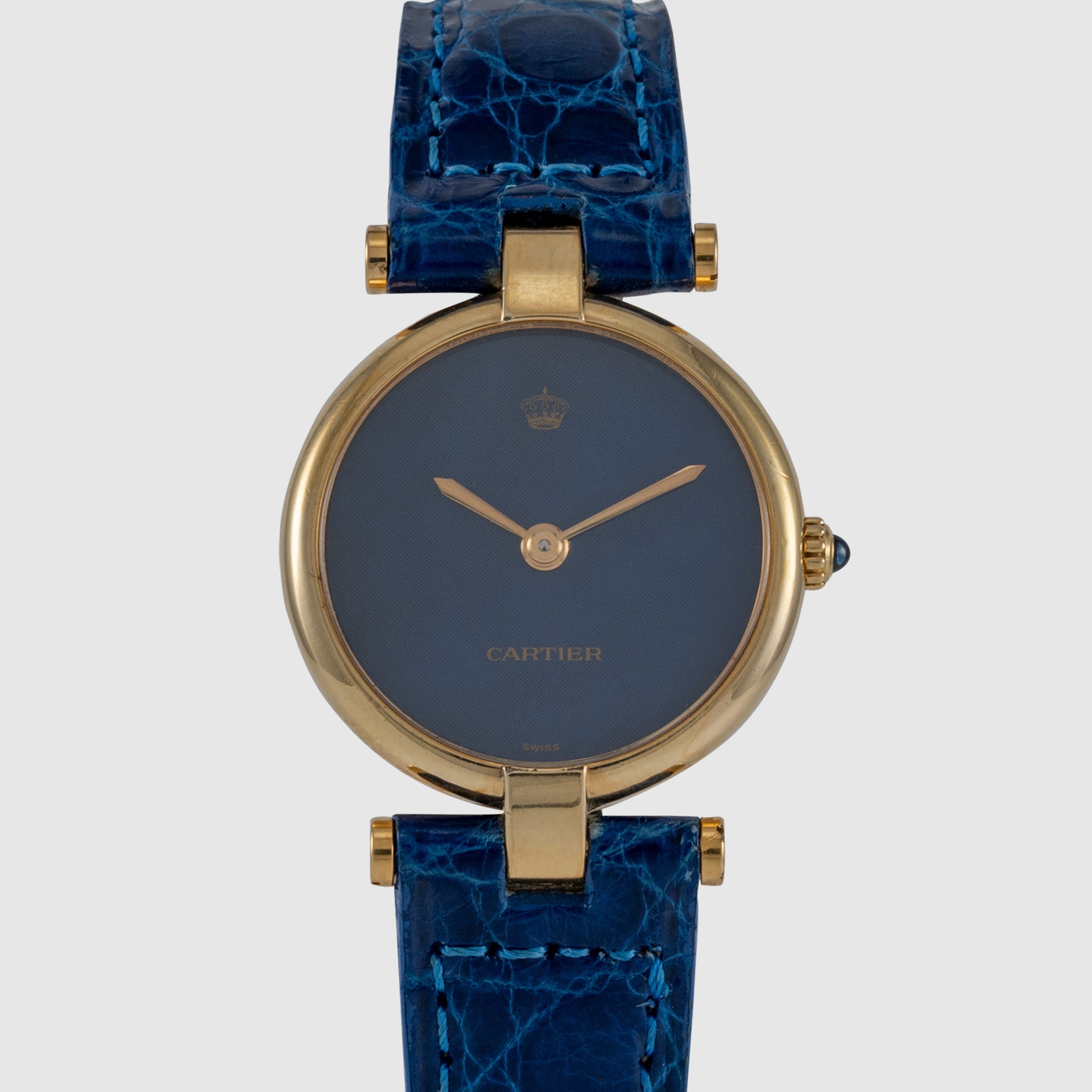 Cartier Vermeil Blue Dial Crown of Jordan Ref. 18 062367