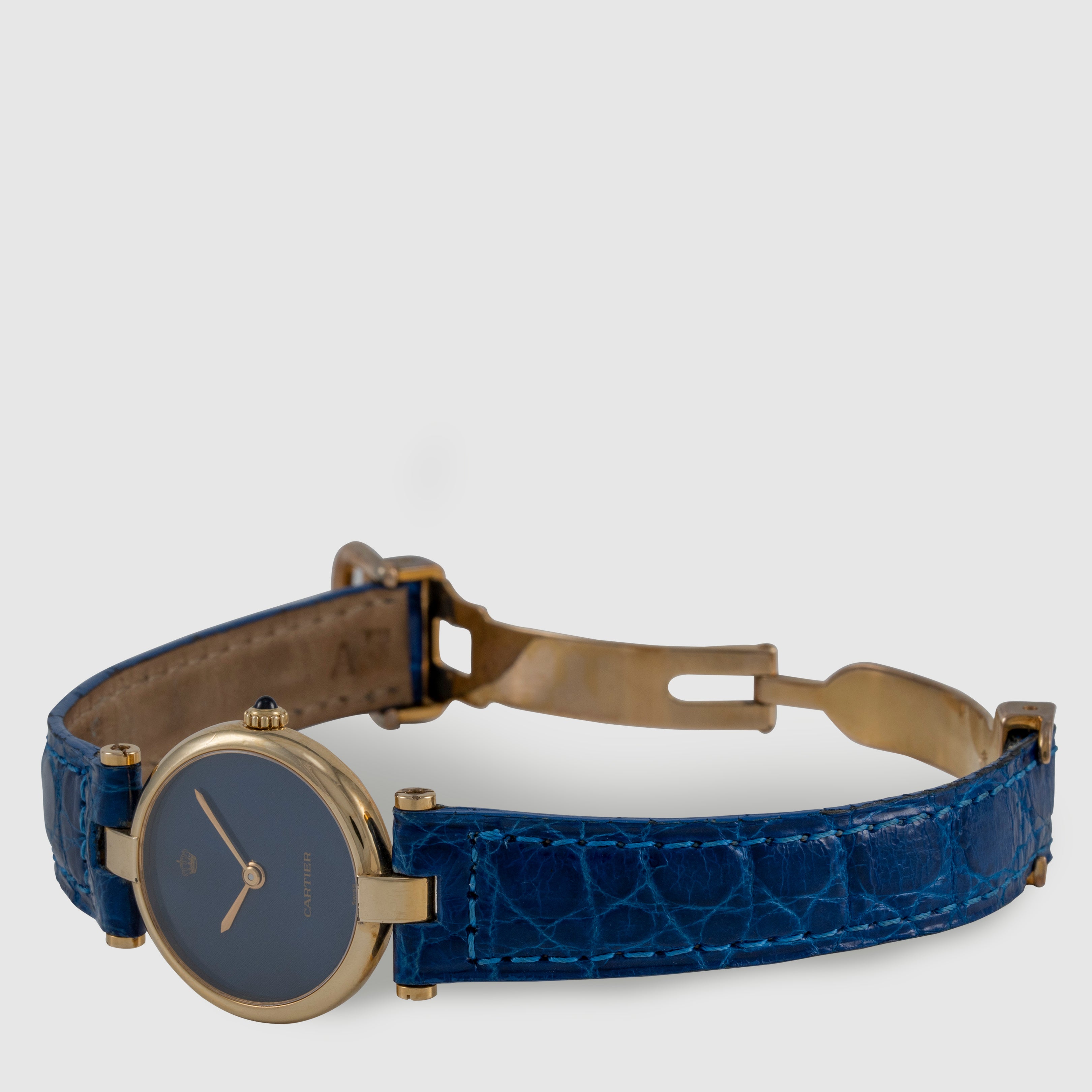 Cartier Vermeil Blue Dial Crown of Jordan Ref. 18 062367