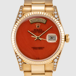 1994 Rolex Day Date Coral Dial Ref. 18338 (Full Set)