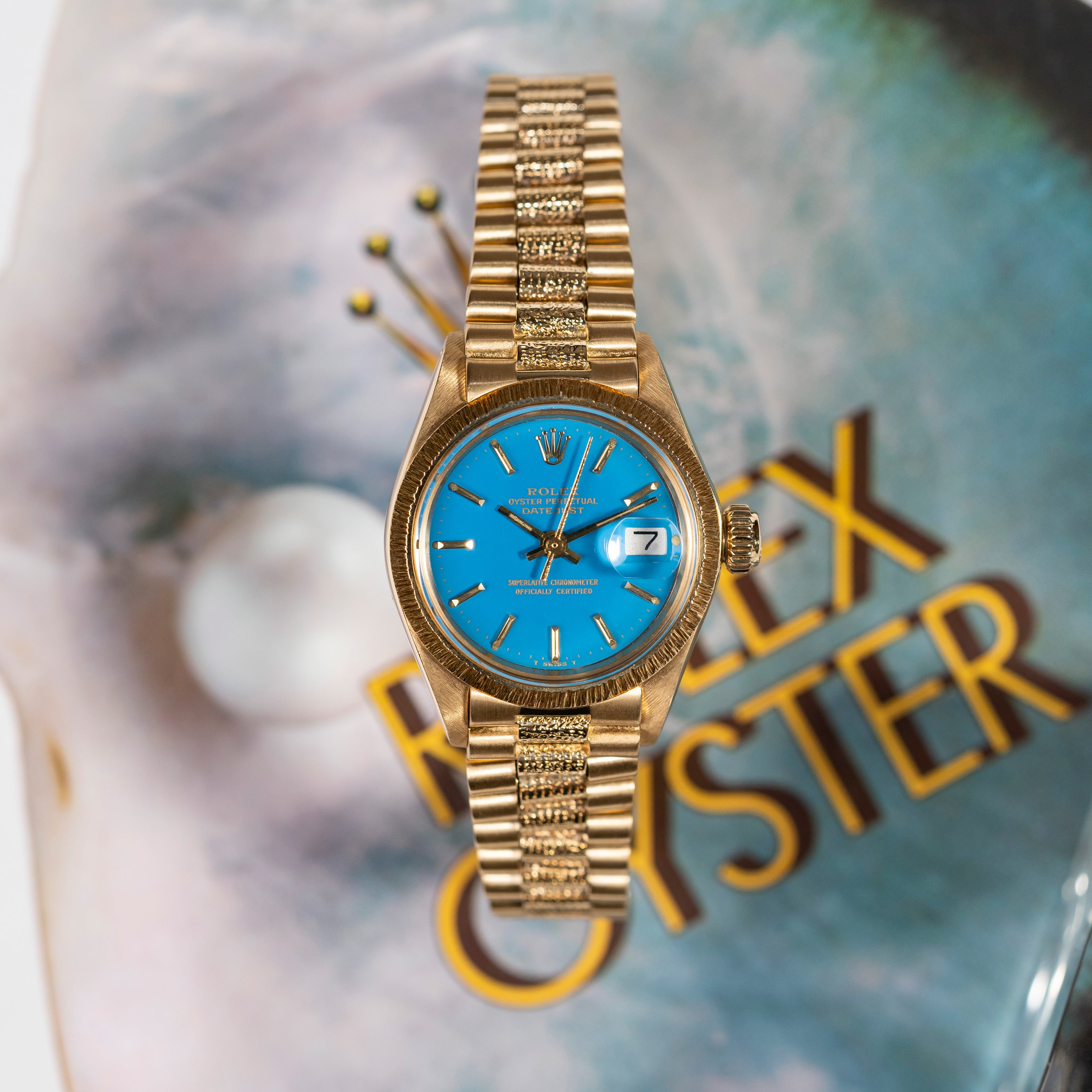 1972 Rolex Datejust Turquoise Stella Dial Ref. 6927