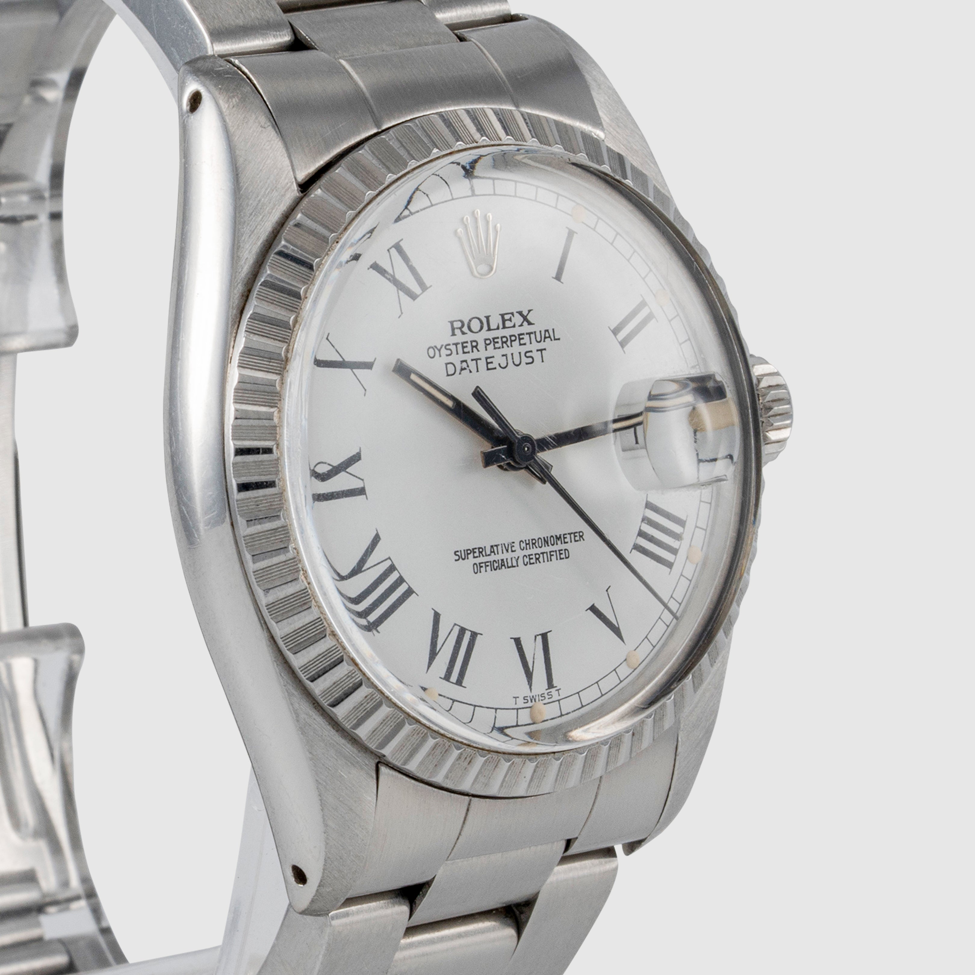 1982 Rolex Datejust White Buckley Dial Ref. 16000