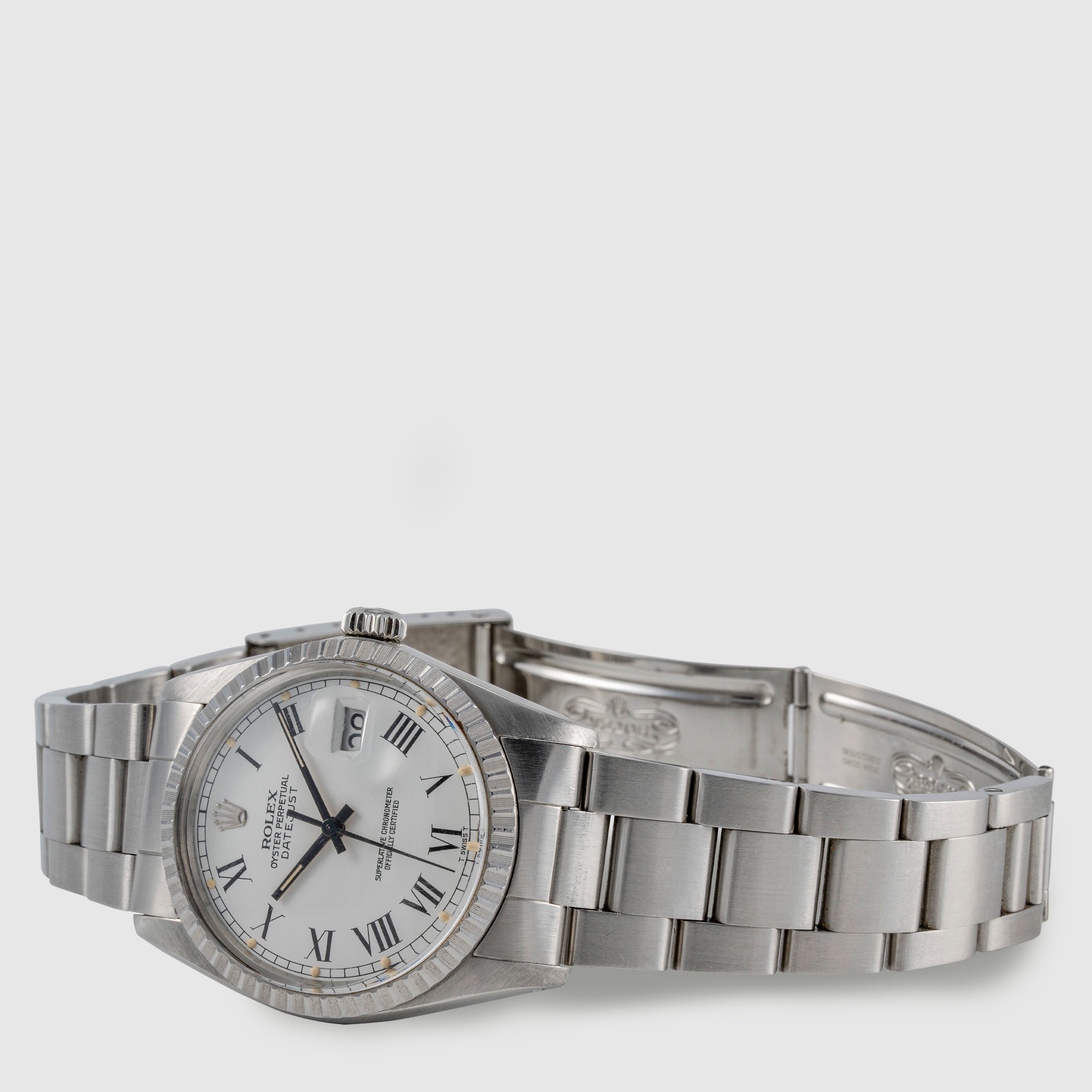 1982 Rolex Datejust White Buckley Dial Ref. 16000