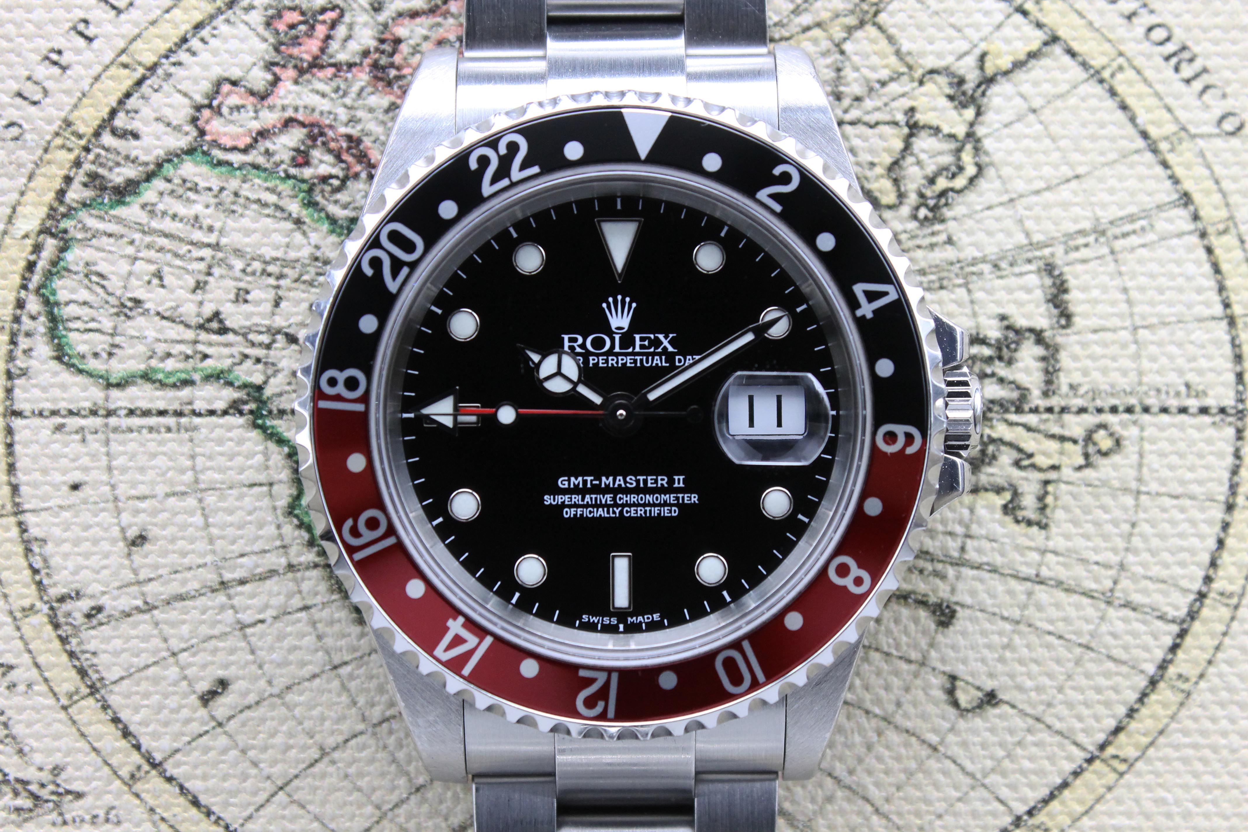 2001 Rolex GMT Master II Coke Ref. 16710 (Full Set)