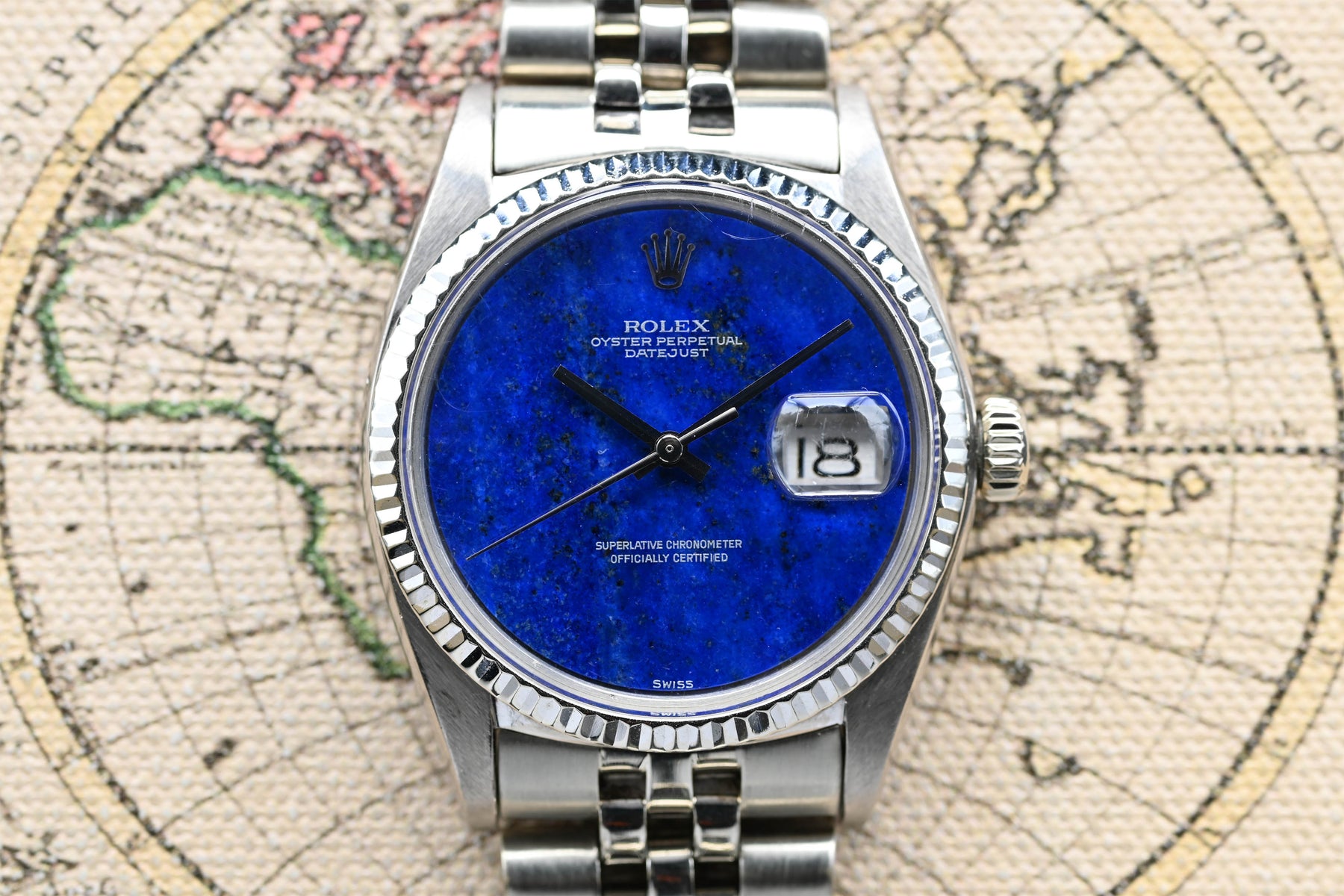 1975 Rolex Datejust White Gold Lapis Dial Ref. 1601