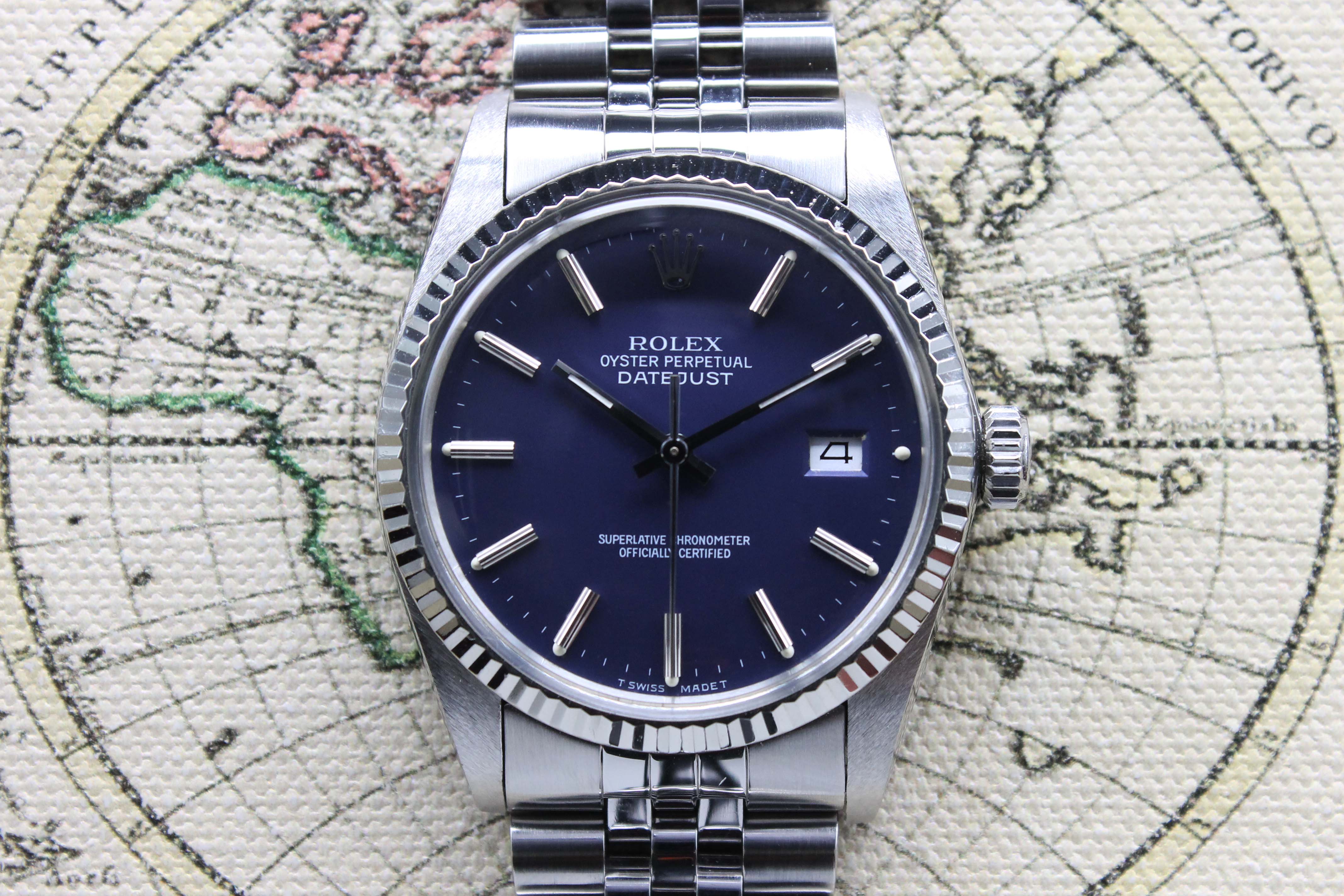 1981 Rolex Datejust Blue Dial Ref. 16014