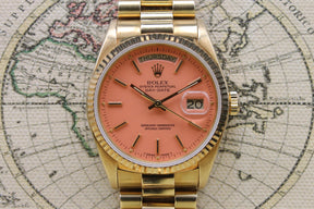 1984 Rolex Day Date Coral Stella Dial Ref. 18038