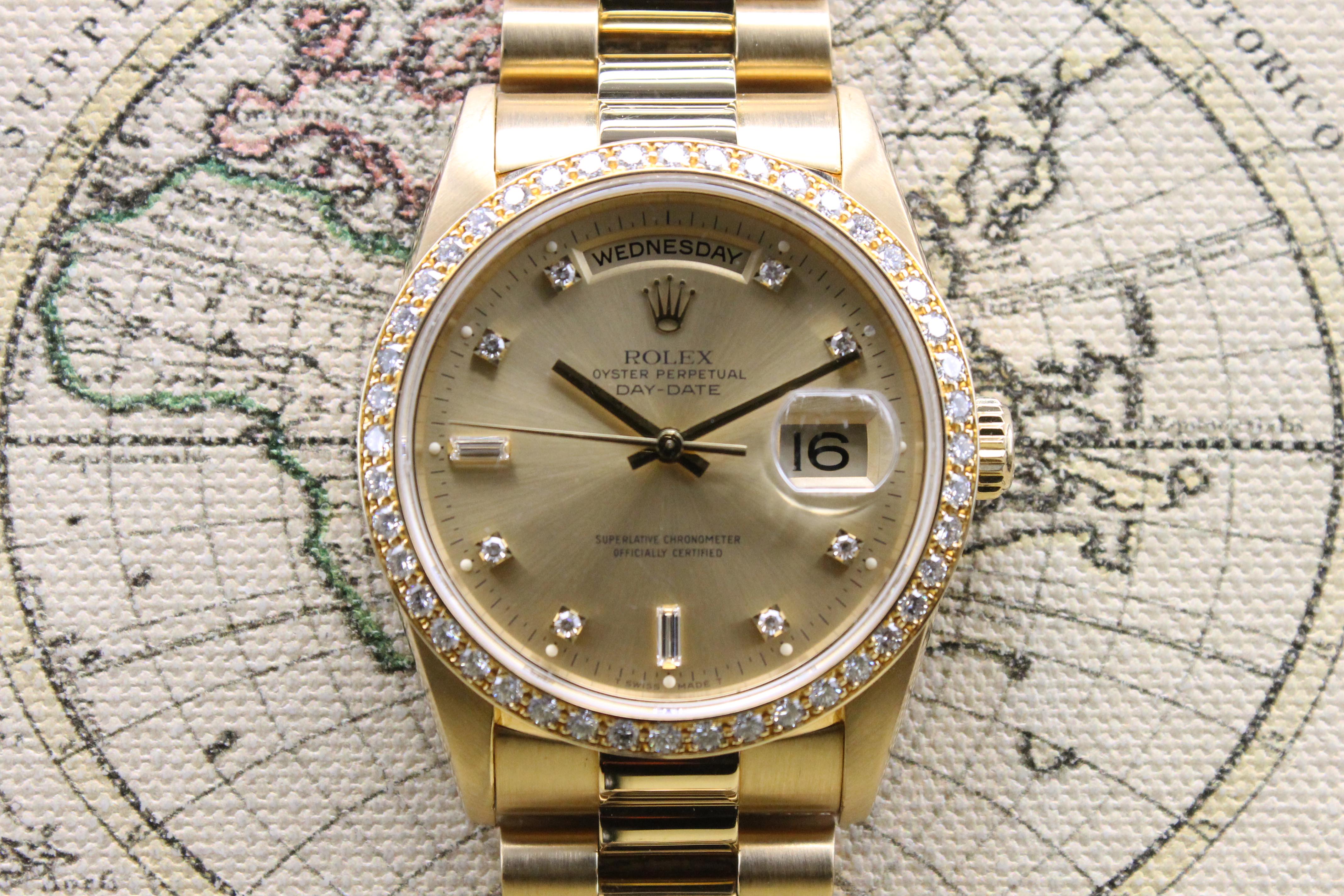 1994 Rolex Day Date with Diamond Dial Ref. 18348