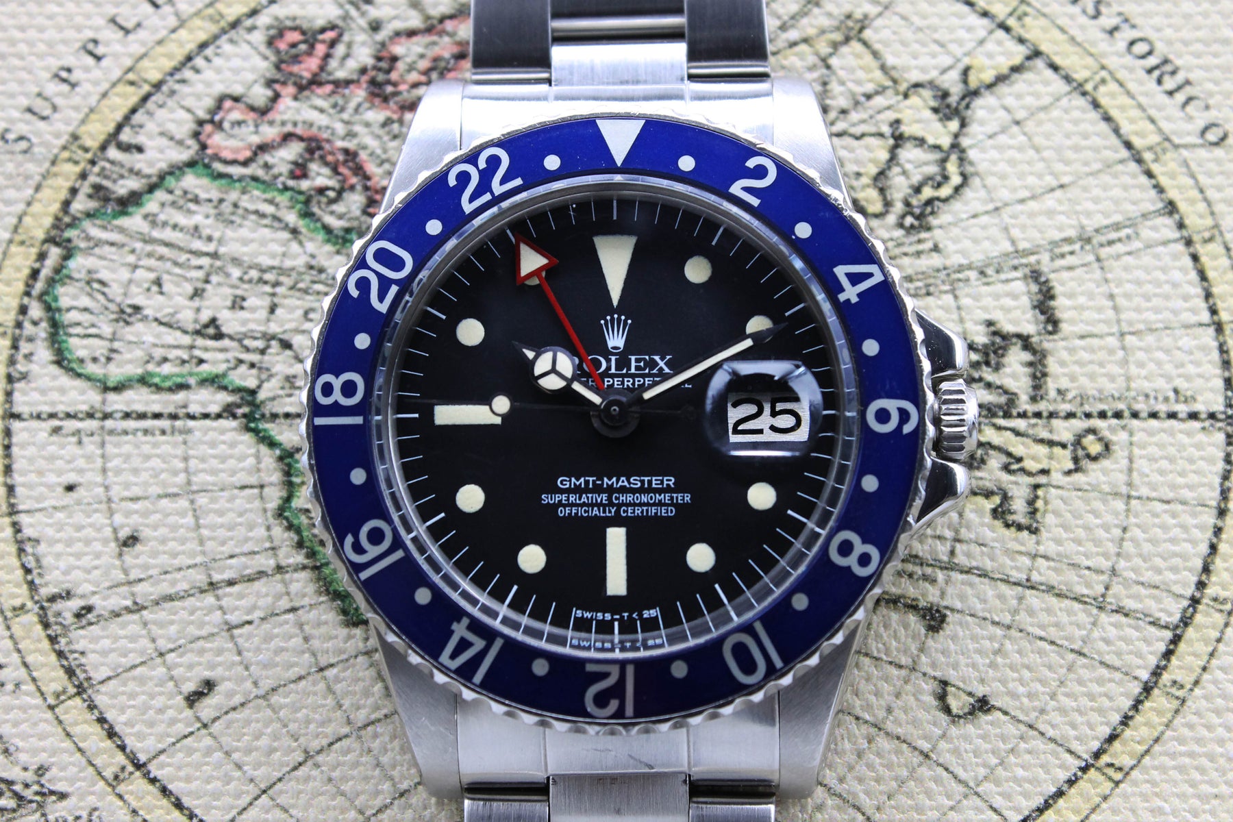 Rolex GMT Master MK3 Radial Blueberry Ref. 1675 Year 1978 (Full Set) - Price on Request