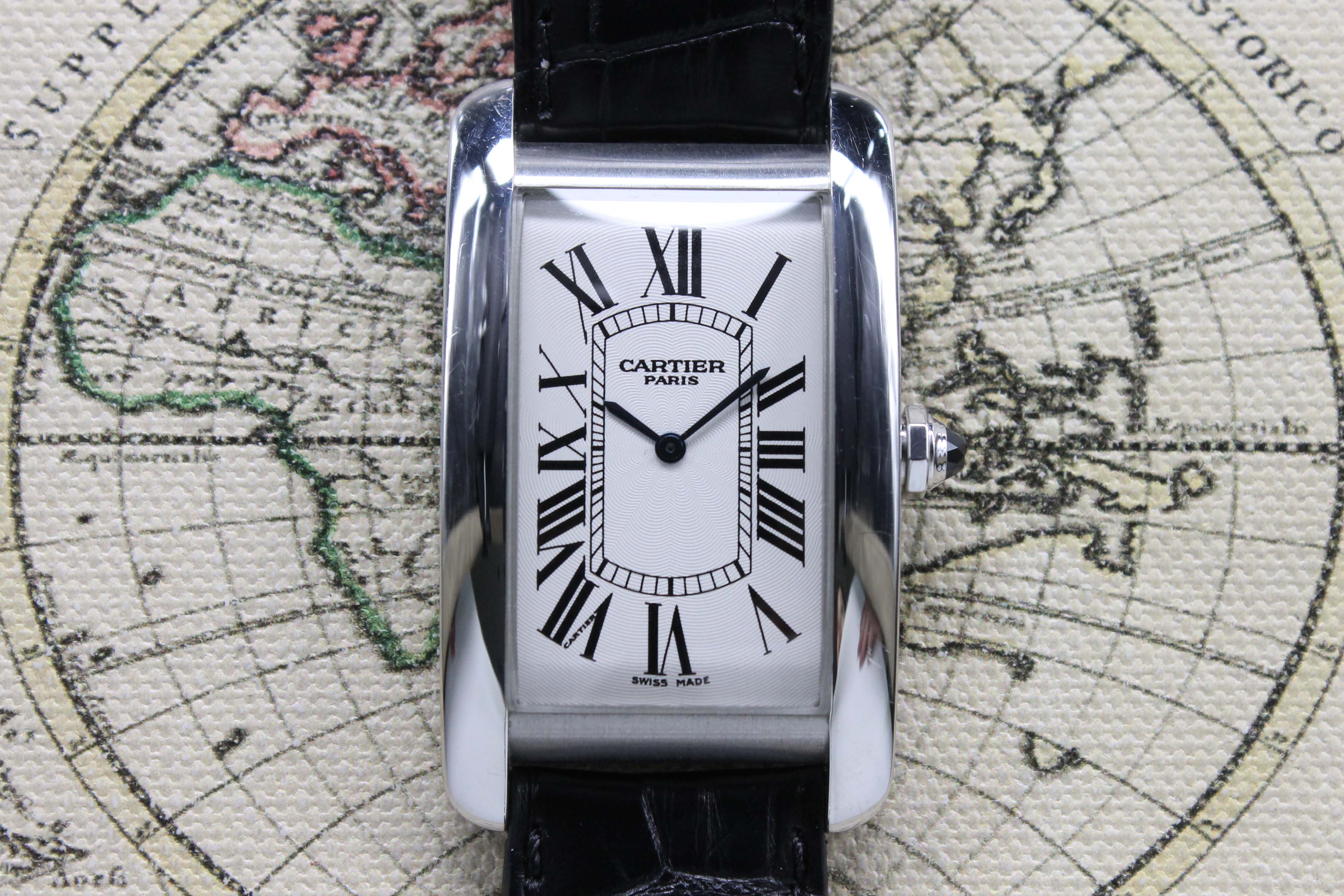 1999 Cartier Tank Platinum XL Ref. W2604351 (Full Set)