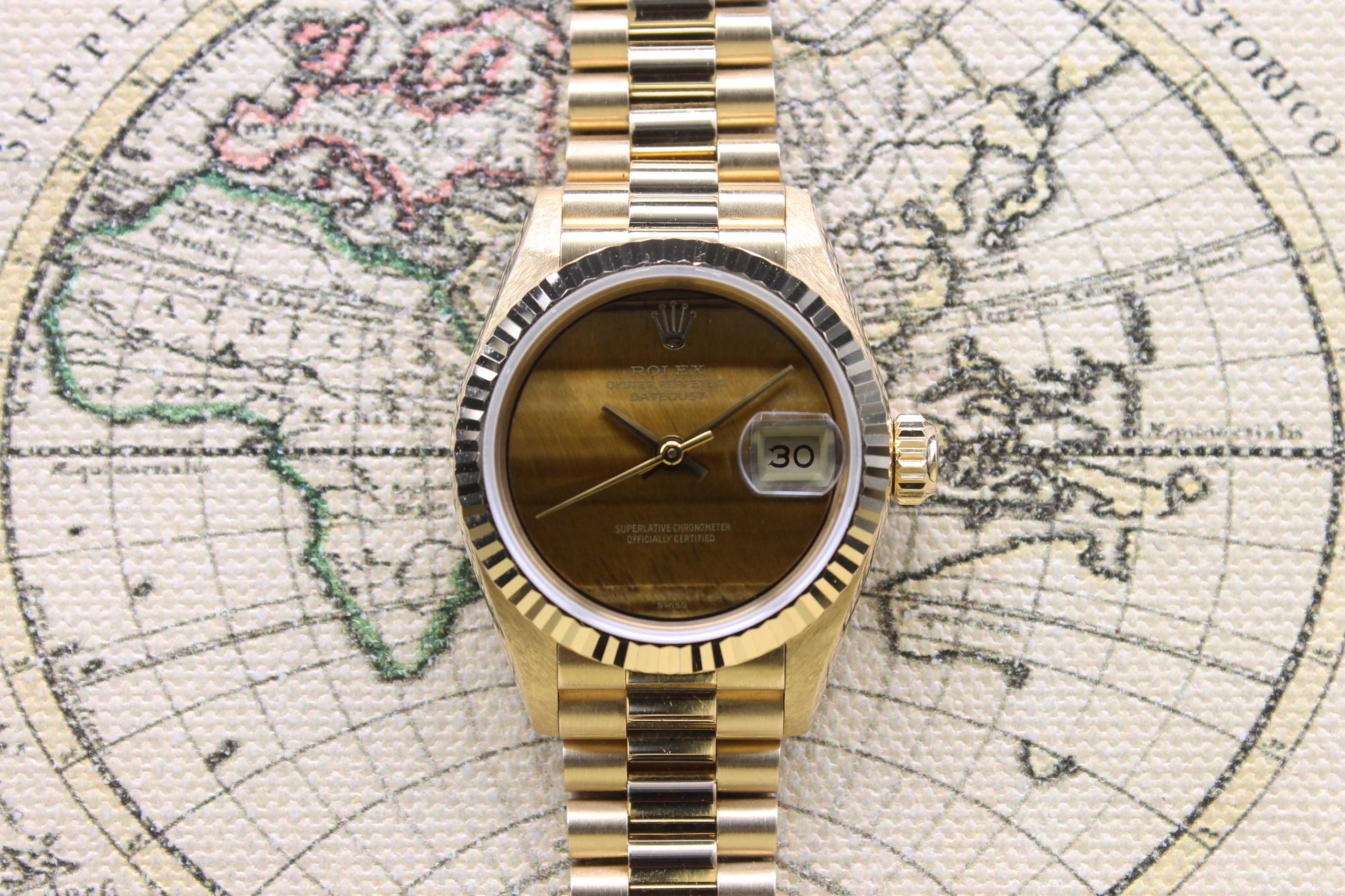 1988 Rolex Datejust Ladies Tiger Eye dial - NOS Ref. 69178