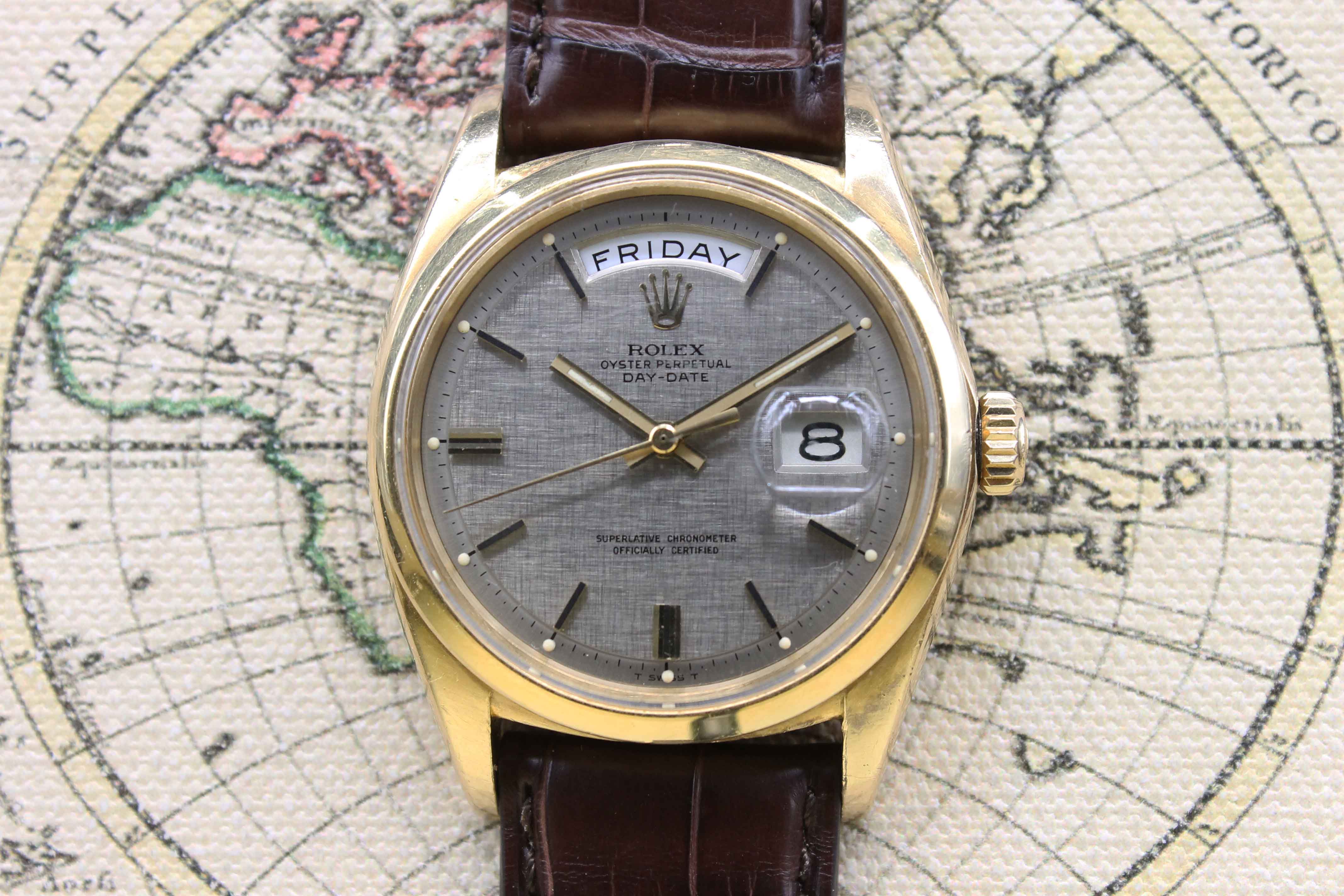 1971 Rolex Day Date Linen Dial Ref. 1802