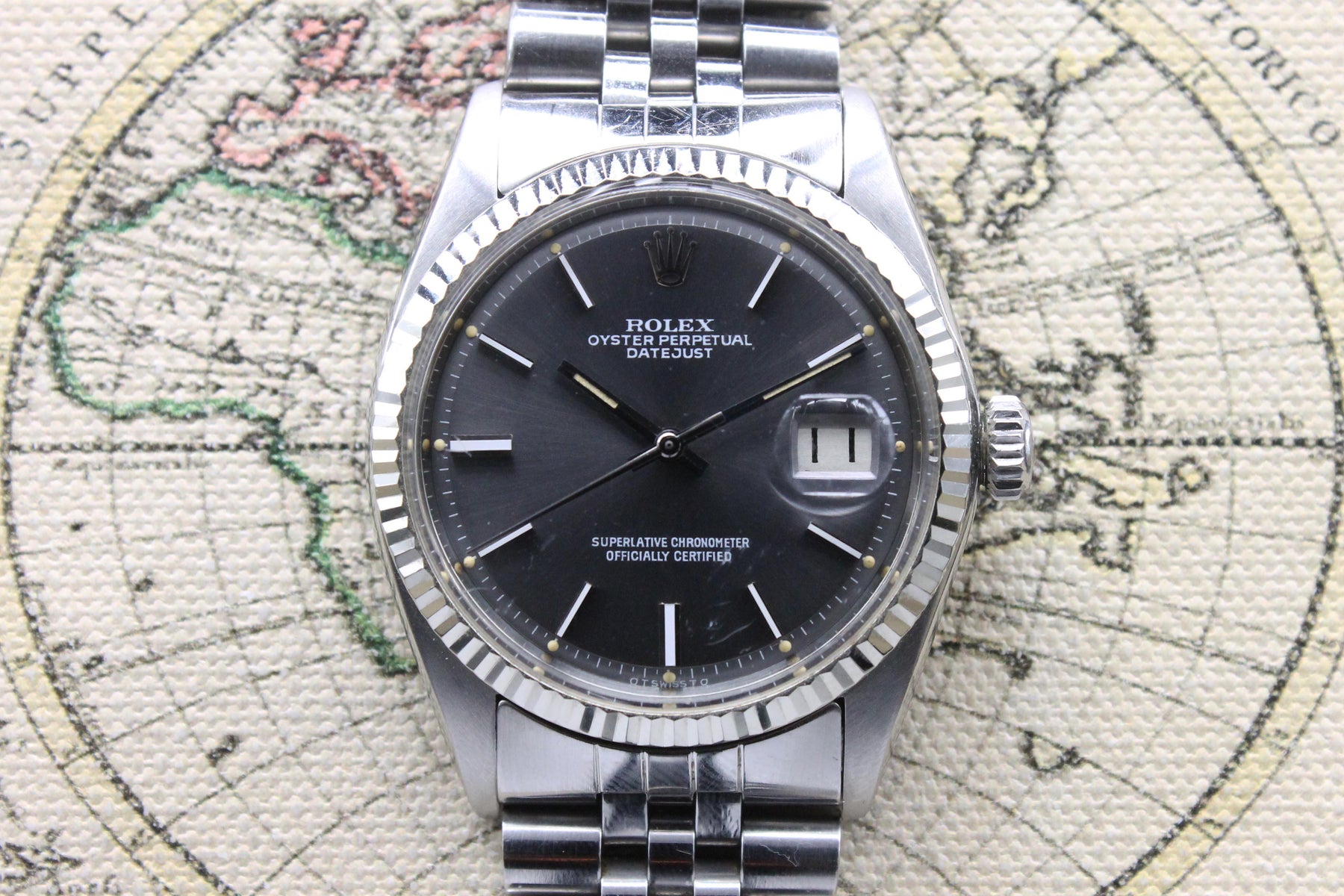 1973 Rolex Datejust St/WG Grey Sigma Dial Ref. 1601
