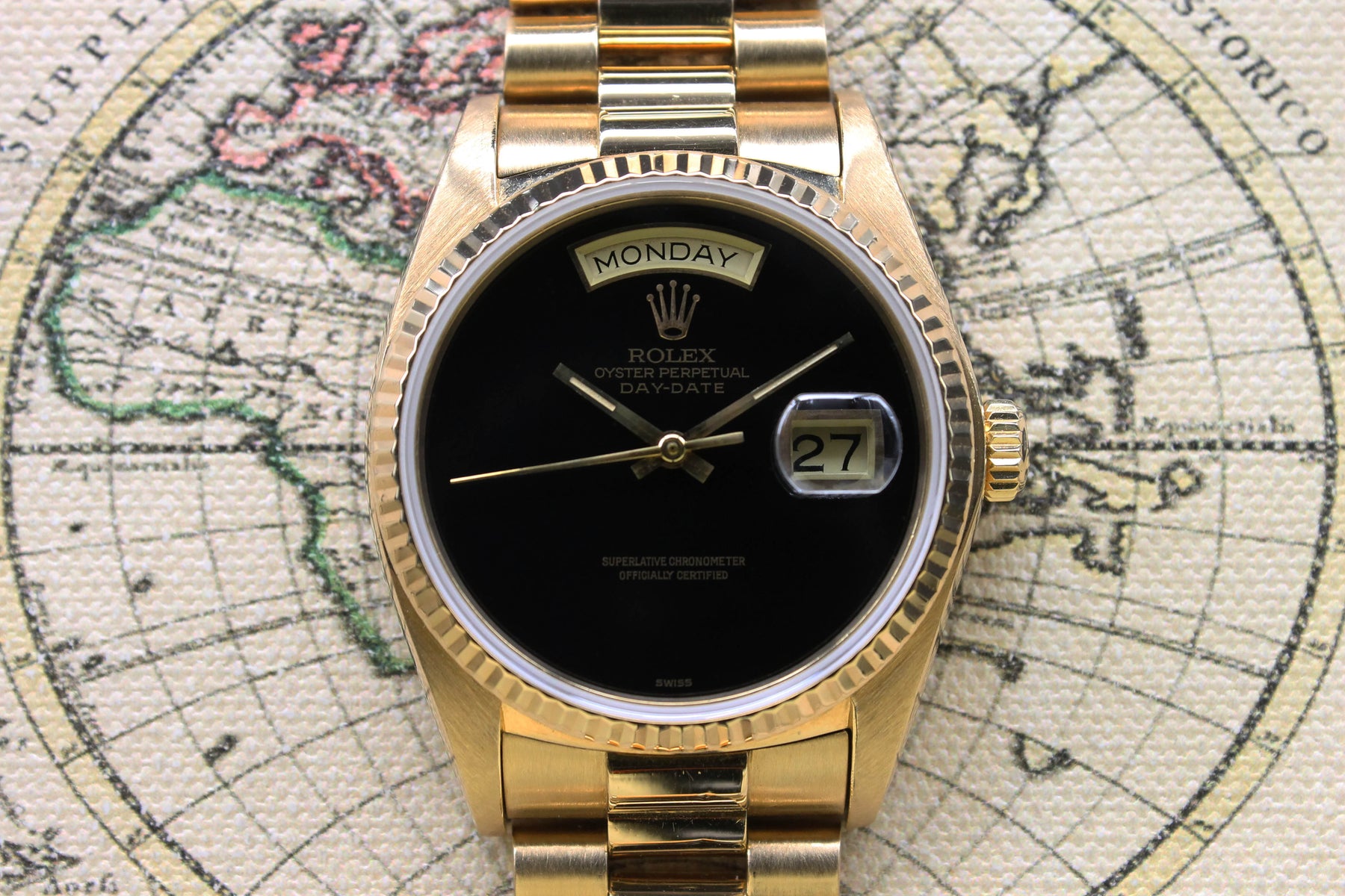 1979 Rolex Day Date Onyx Ref. 18038 (Full Set)