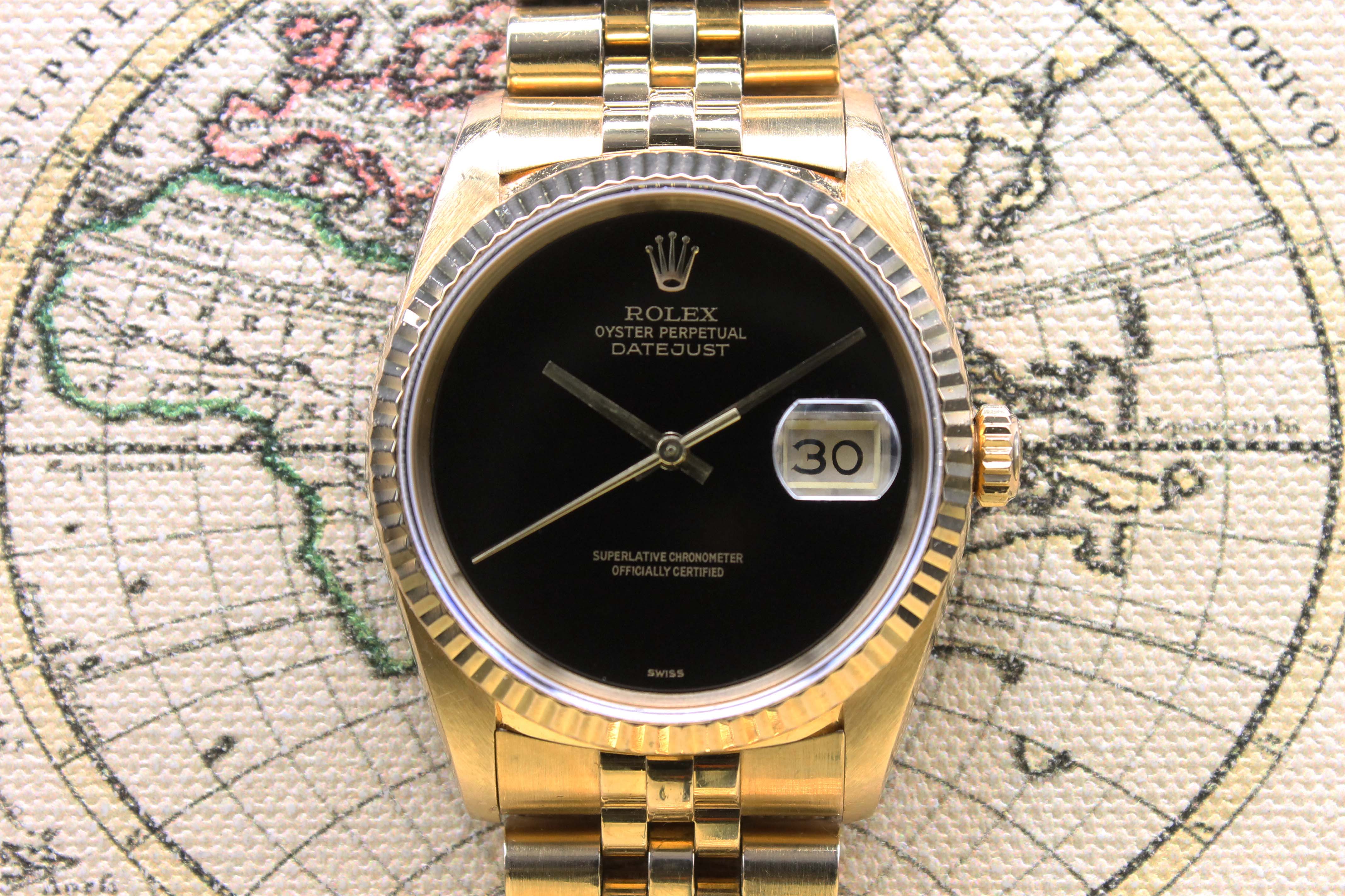 1990 Rolex Datejust Onyx Dial Ref. 16238