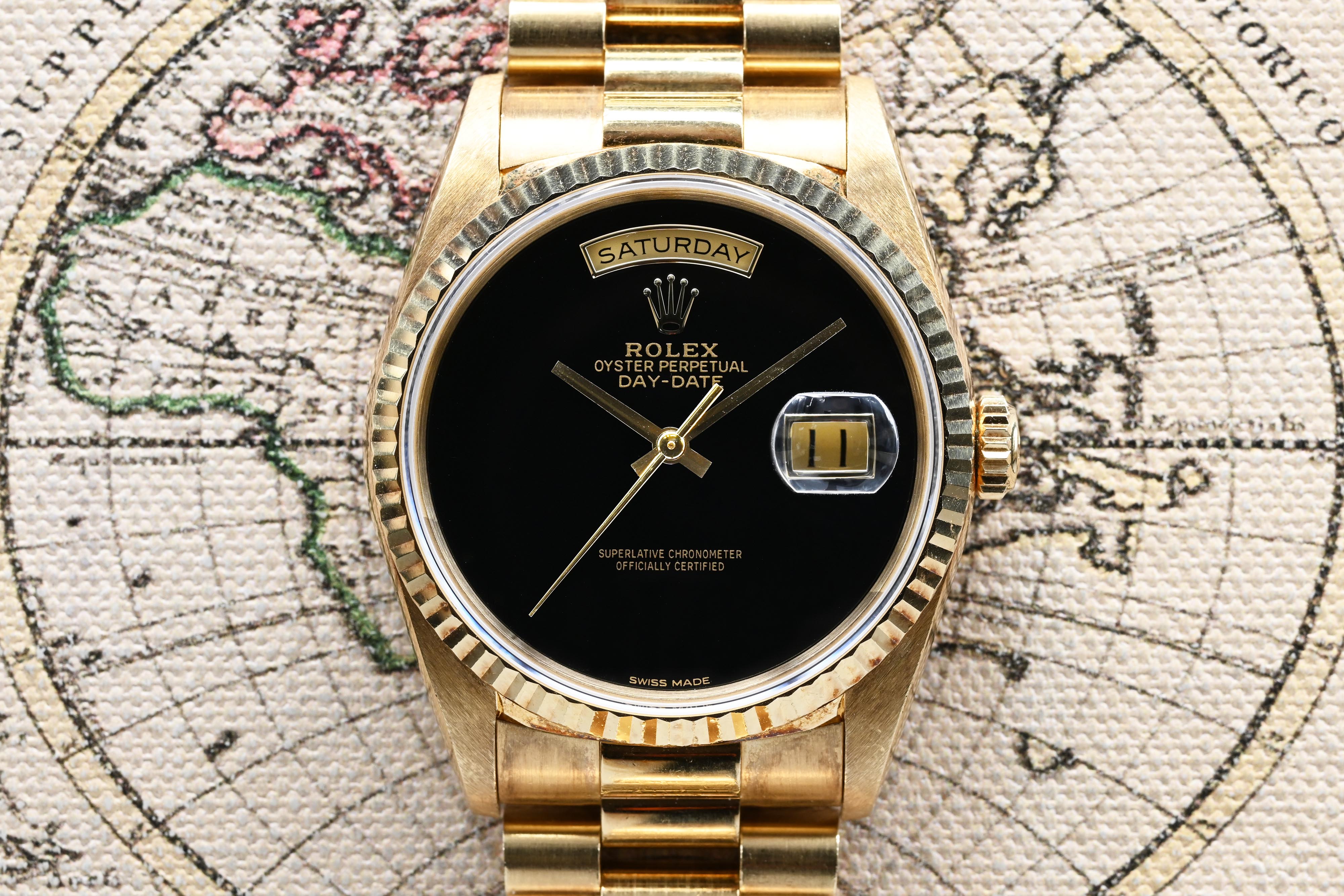 1989 Rolex Day Date Onyx Dial Ref. 18238