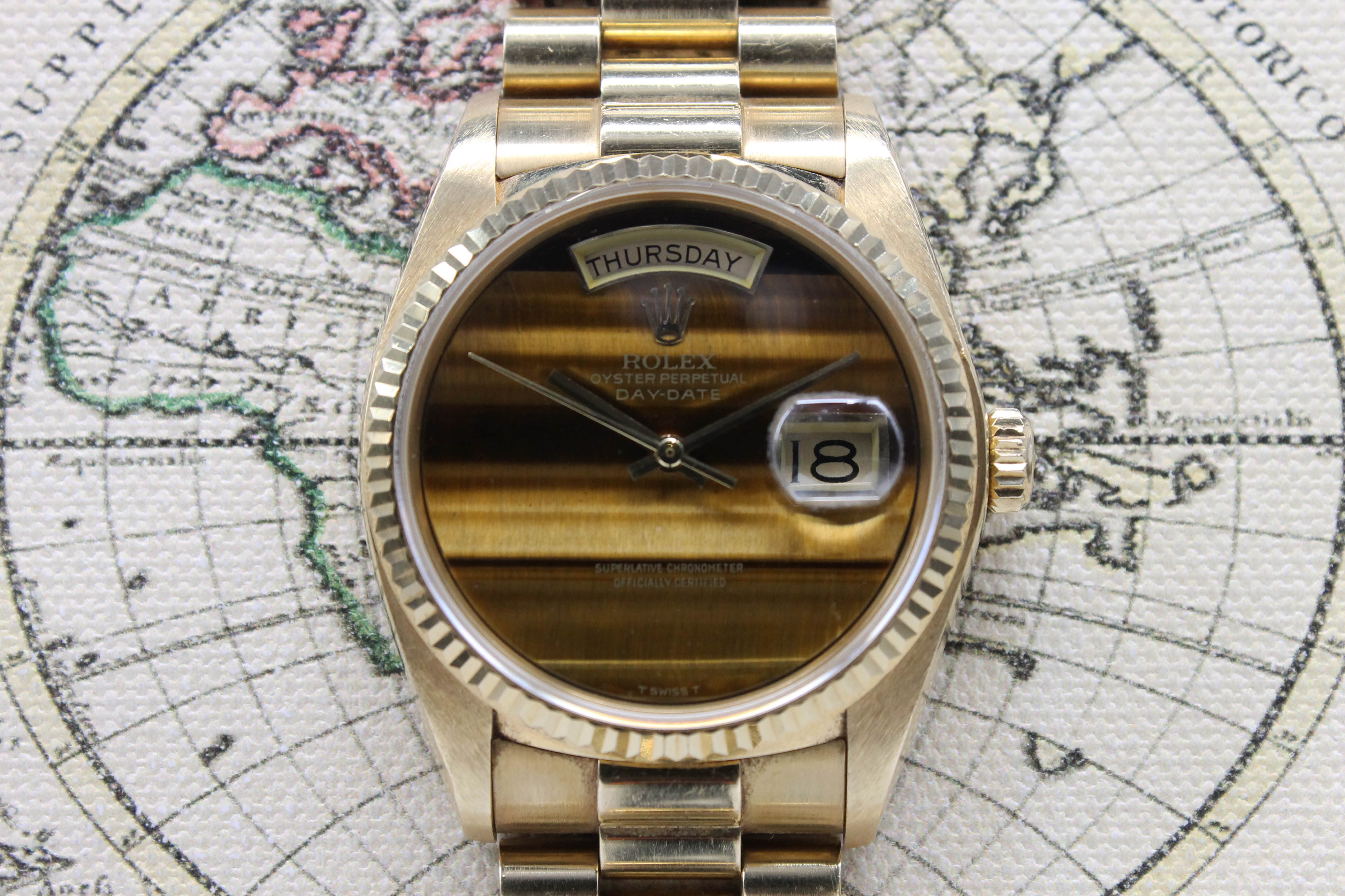 1980 Rolex Day Date Tiger's Eye Ref. 18038 (with Papers)