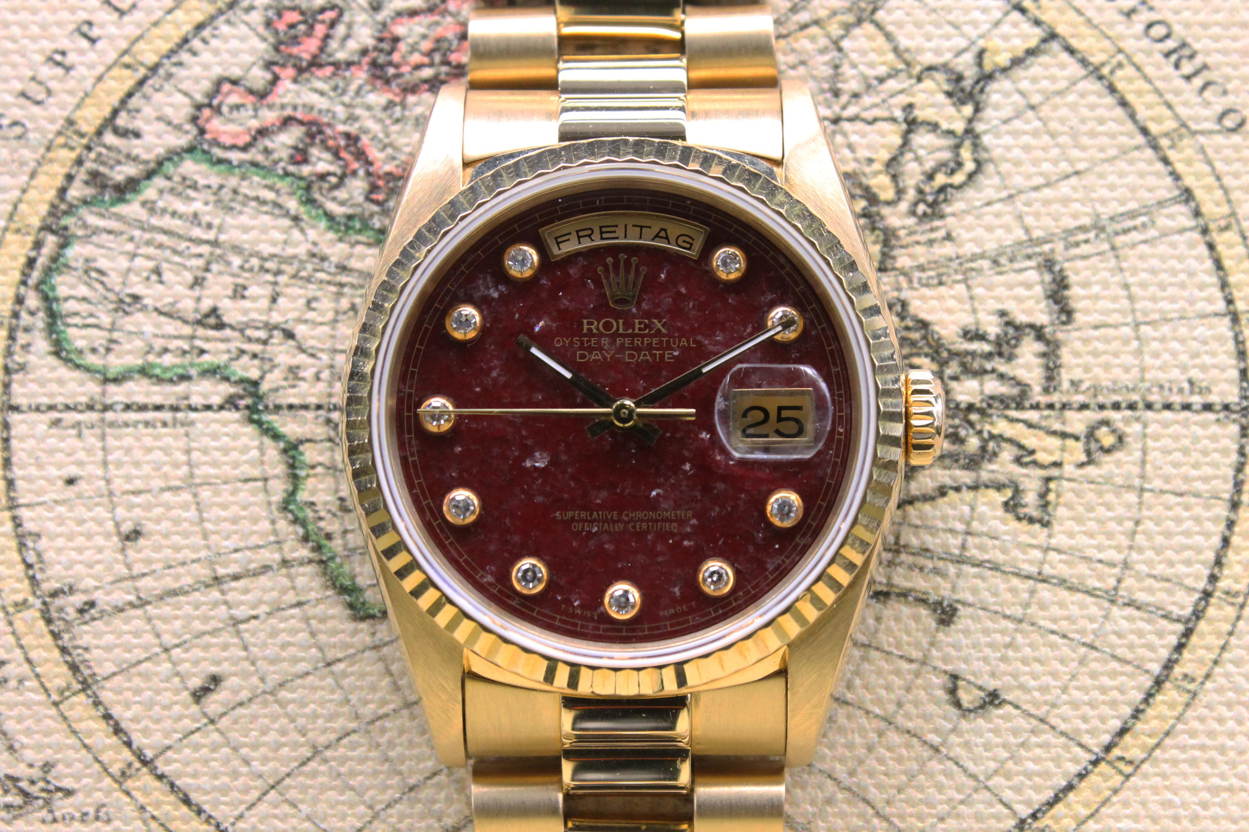 1990 Rolex Day Date Grossular Pinball Dial Ref. 18238