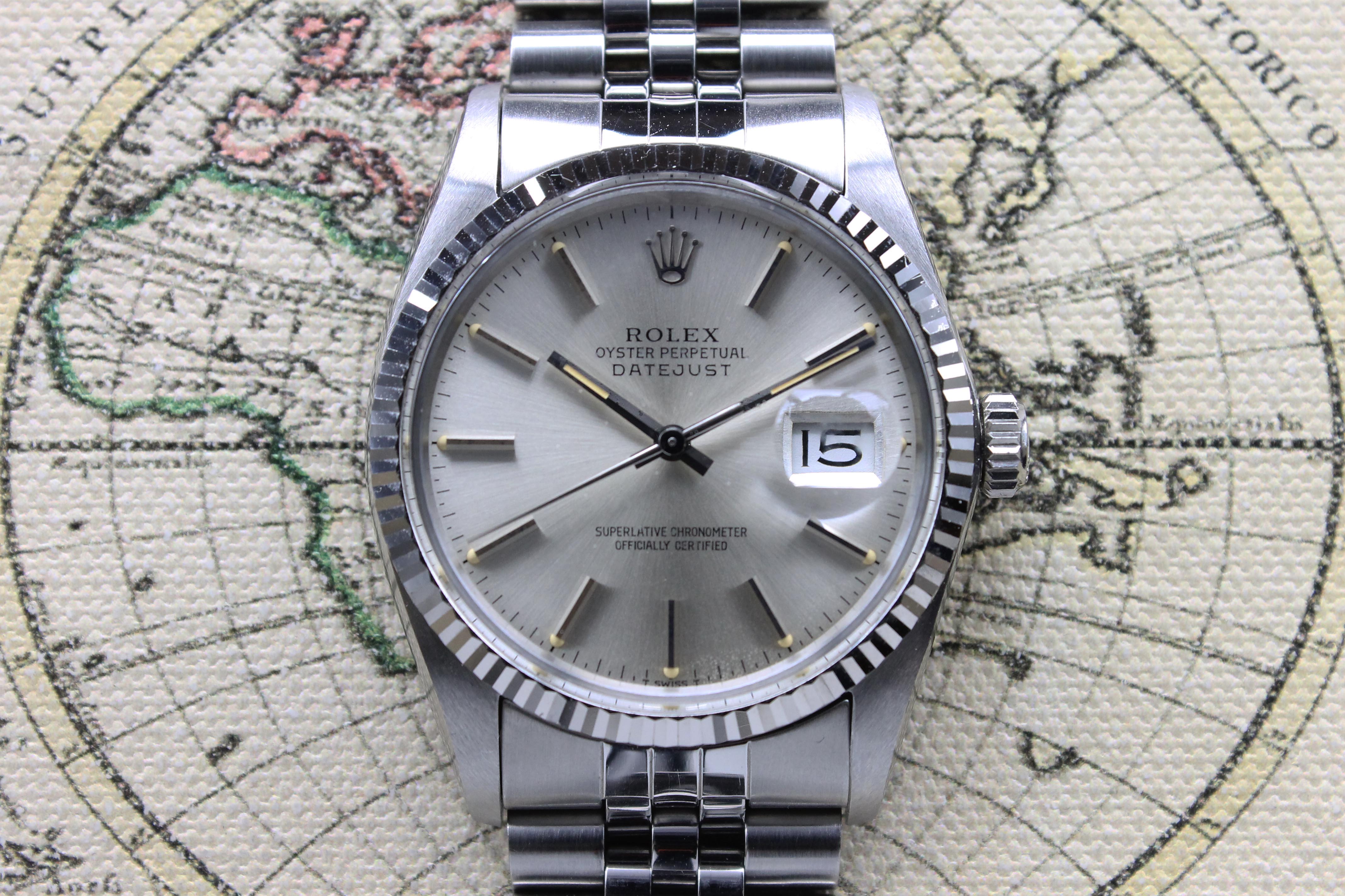 1984 Rolex Datejust St/WG NOS Ref. 16014 (with Box & Papers)