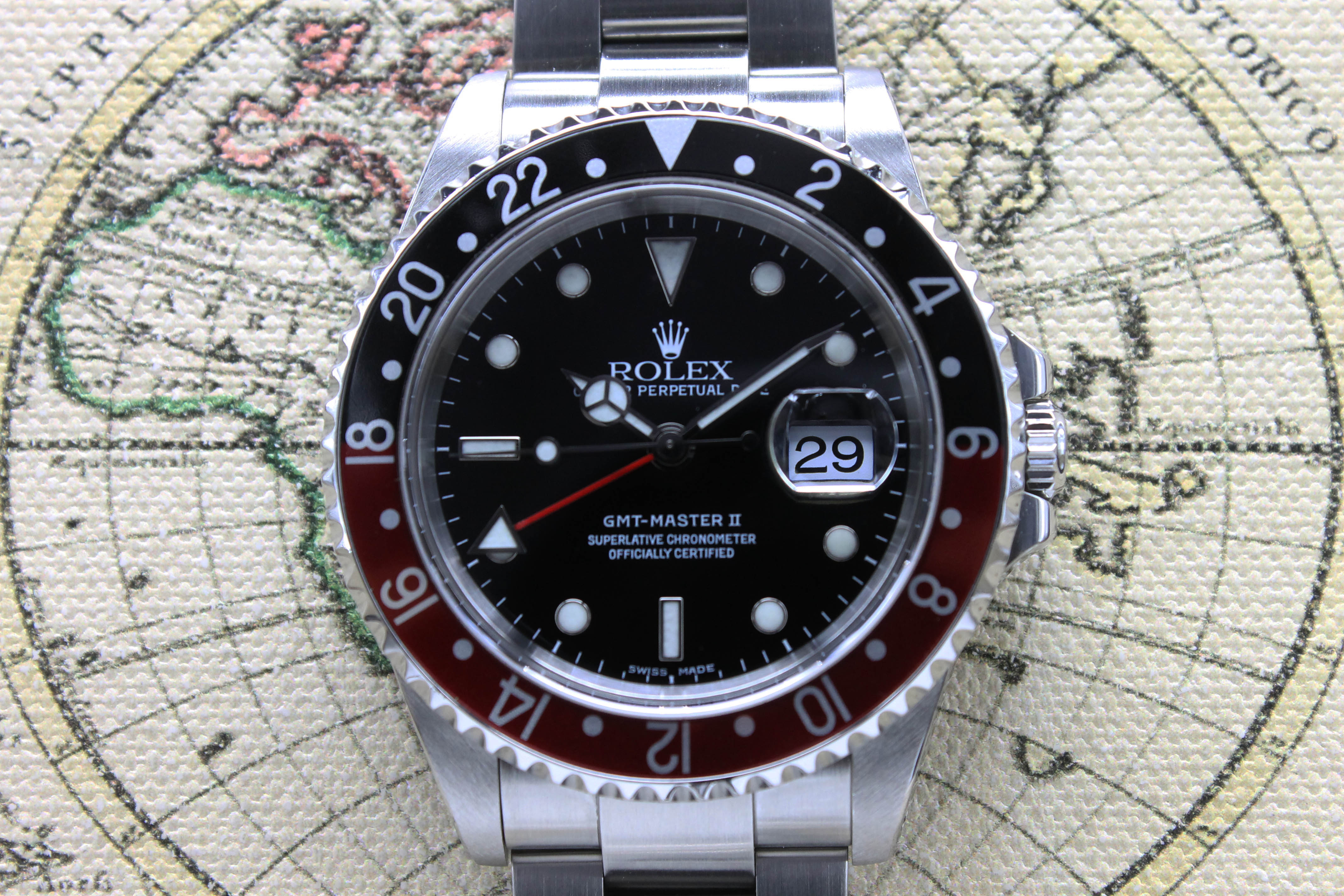 1999 Rolex GMT Master II Coke Ref. 16710 (Full Set)