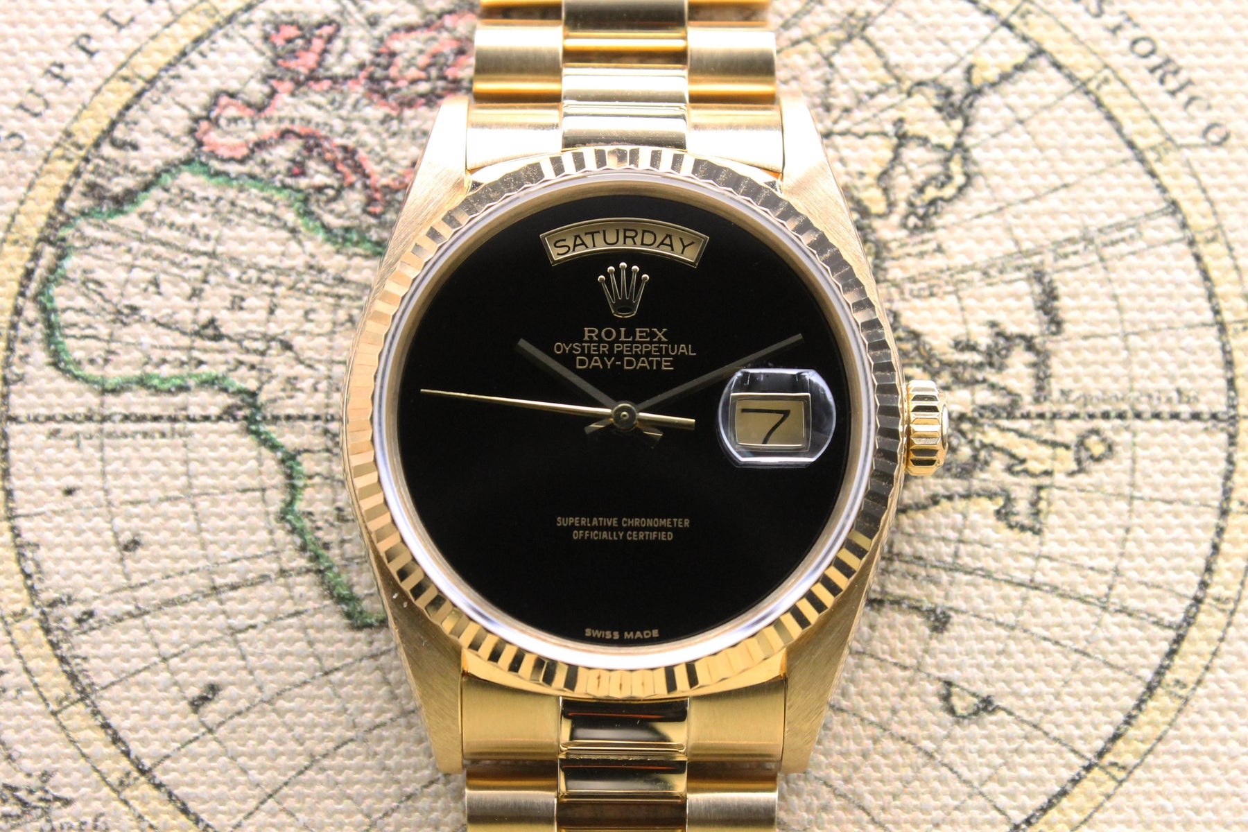 1986 Rolex Day Date Onyx Ref. 18038