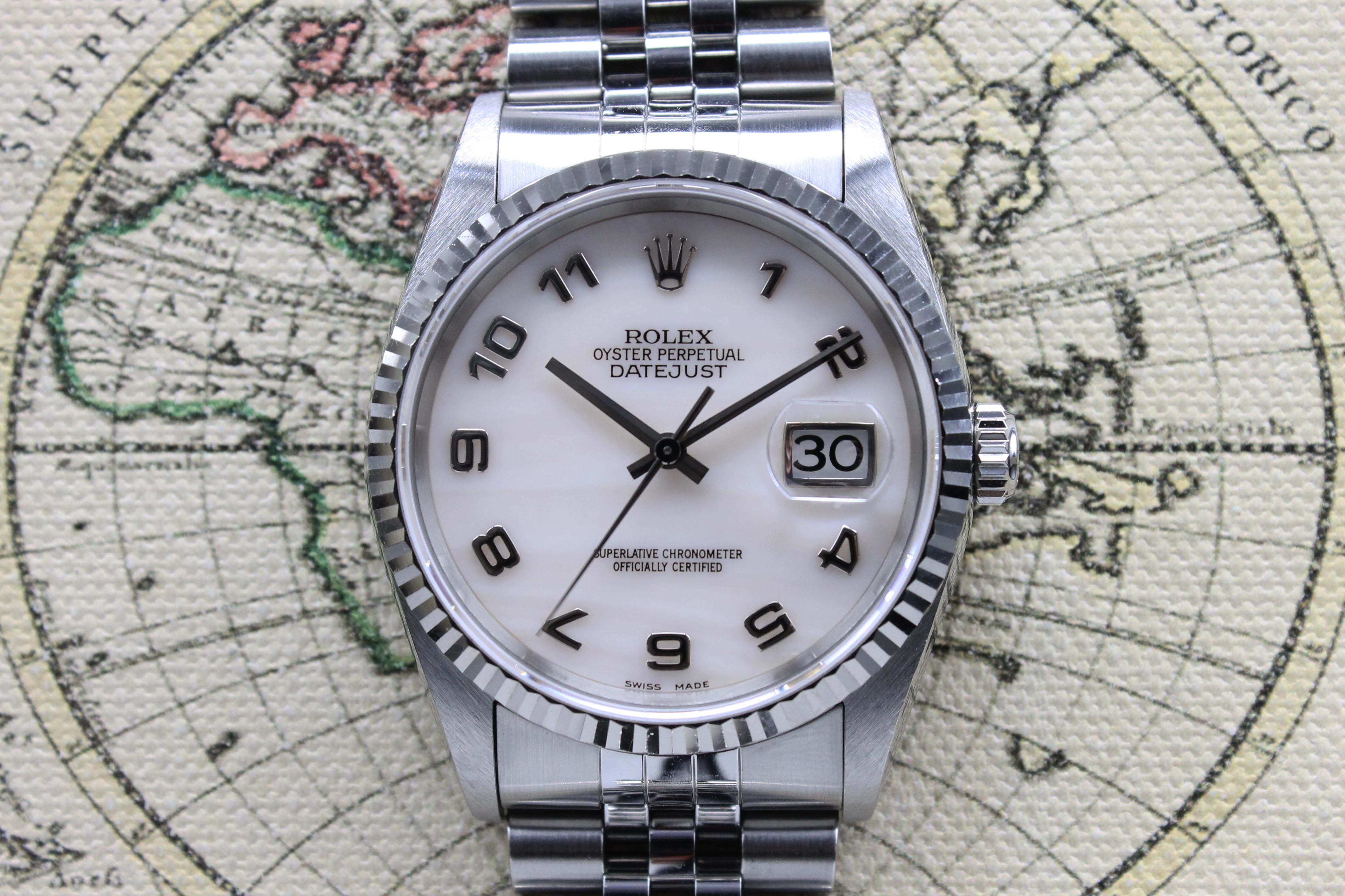 1997 Rolex Datejust Pink Mother of Pearl Dial Ref. 16234 (with Papers)