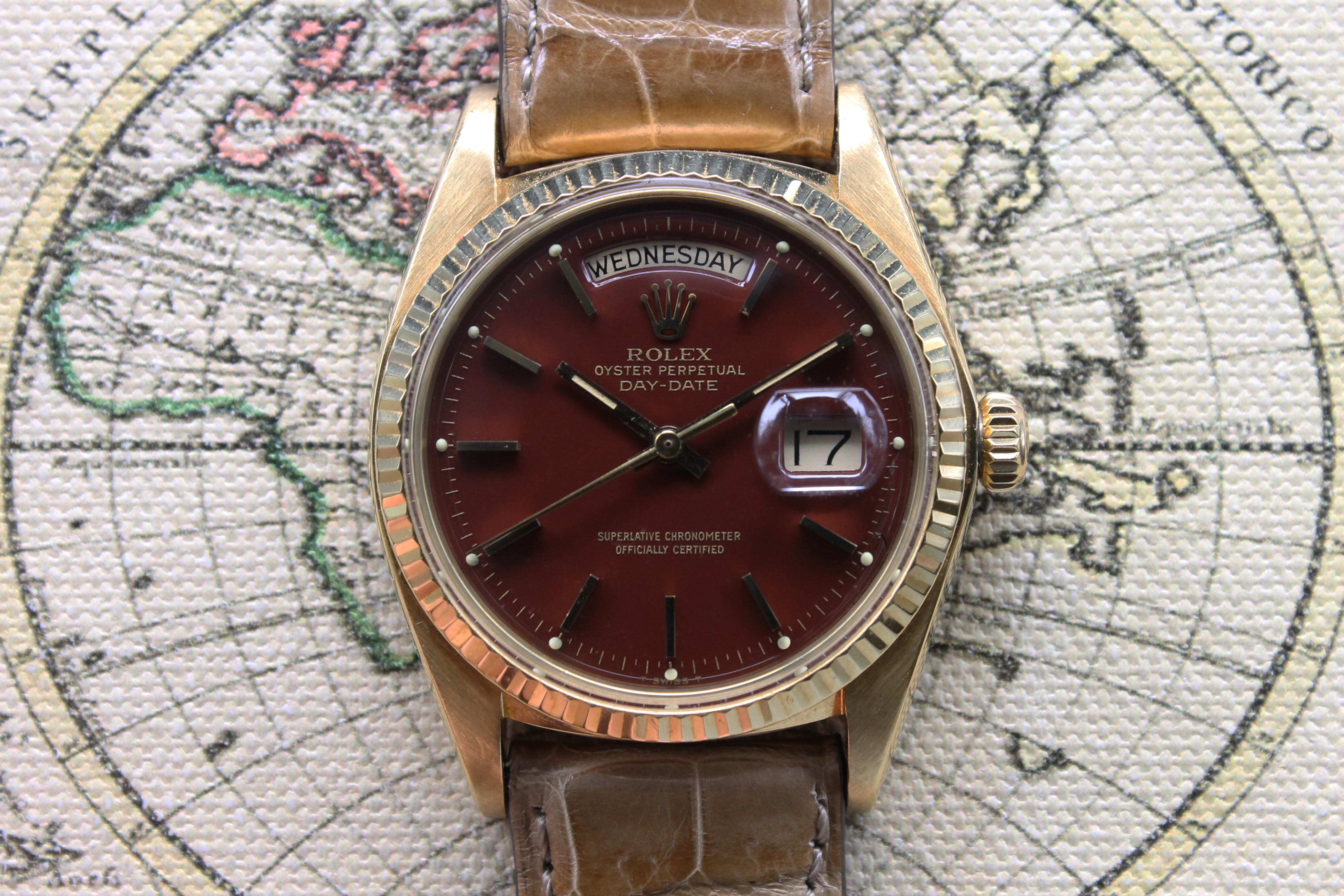 1974 Rolex Day Date Oxblood Stella Ref. 1803 (with Papers)