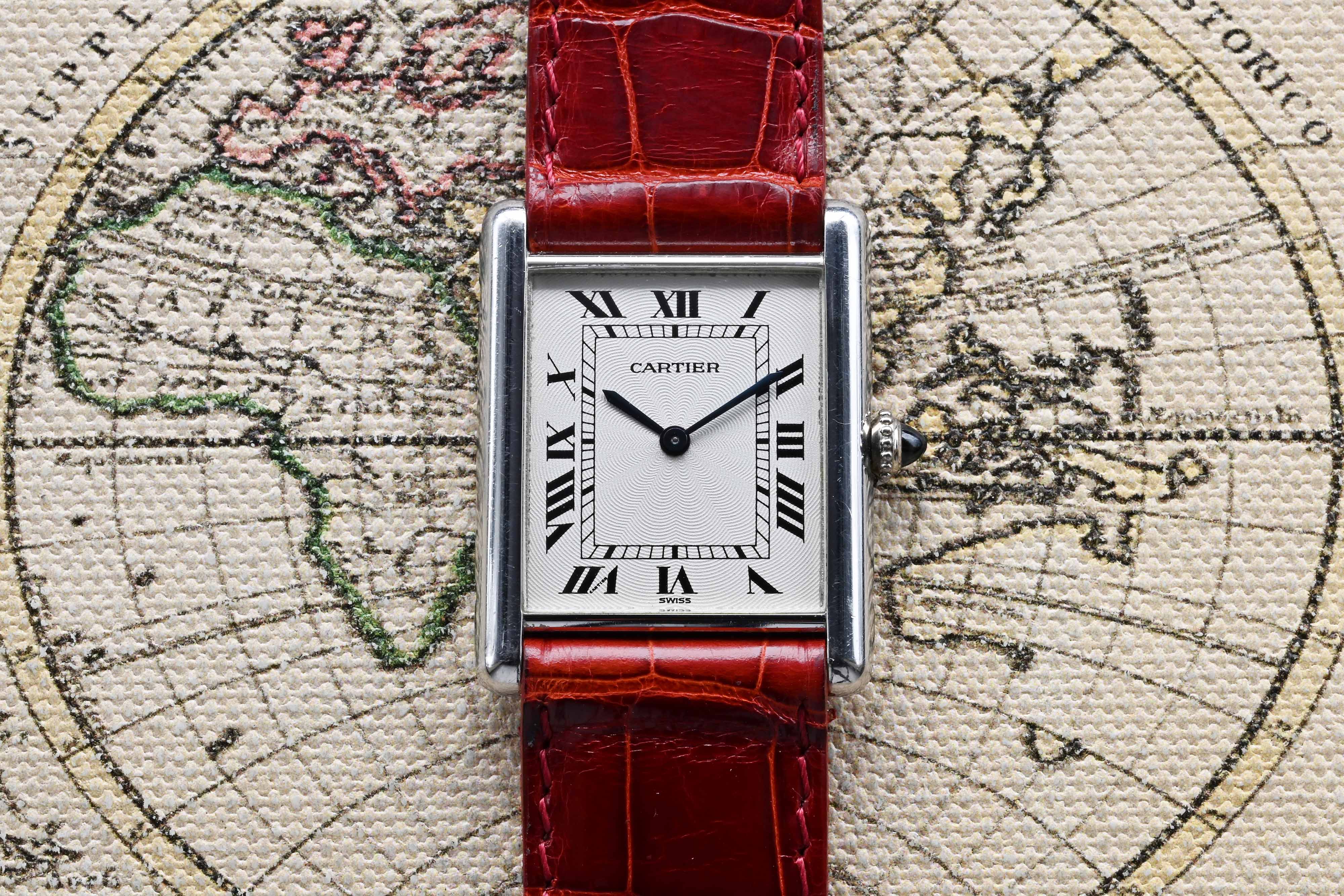 2000 Cartier Tank Louis Platinum Ref. 1601