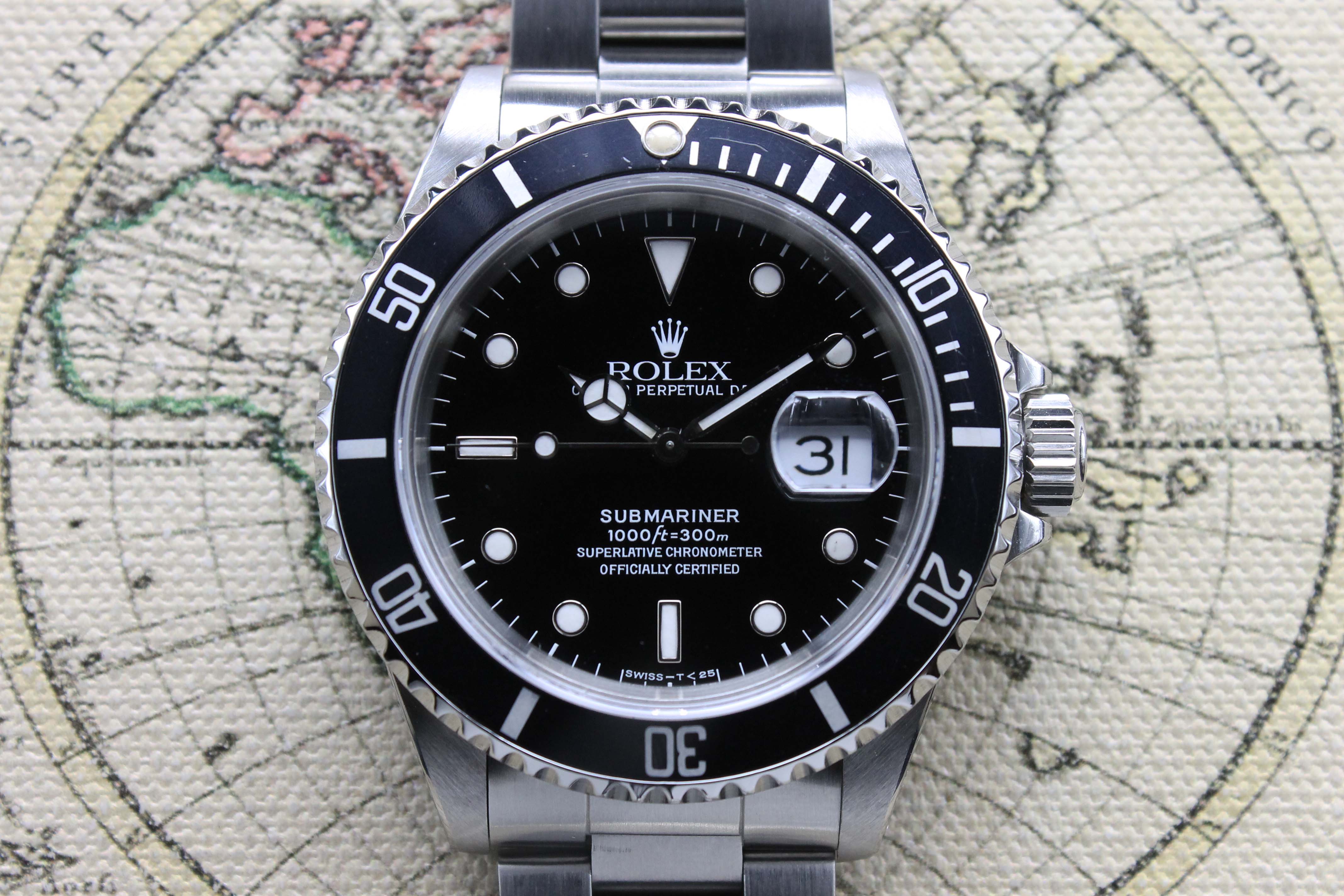 1991 Rolex Submariner Tritium Dial Ref. 16610 (with Certificate)