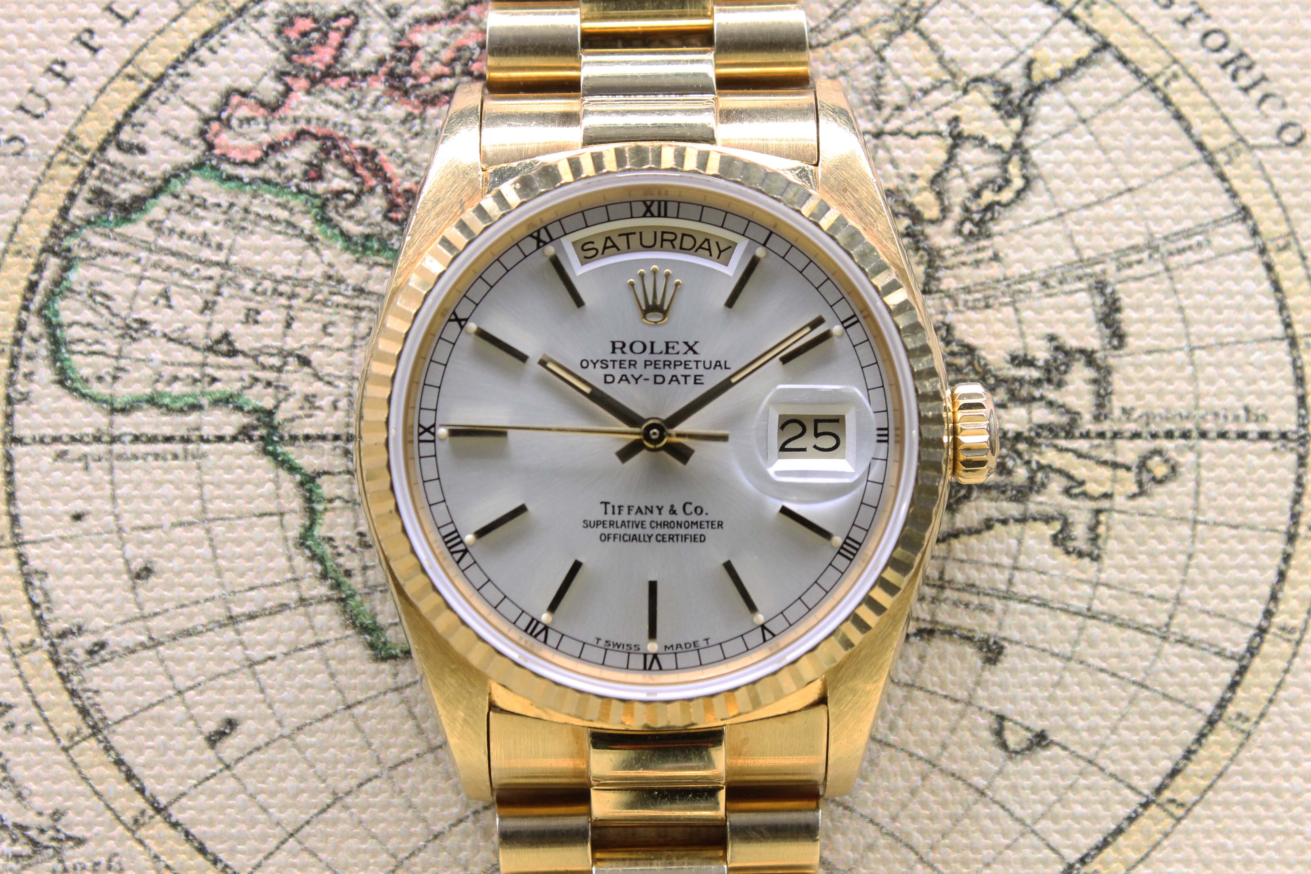 1986 Rolex Day Date Silver Dial 'Tiffany & Co' Ref. 18038