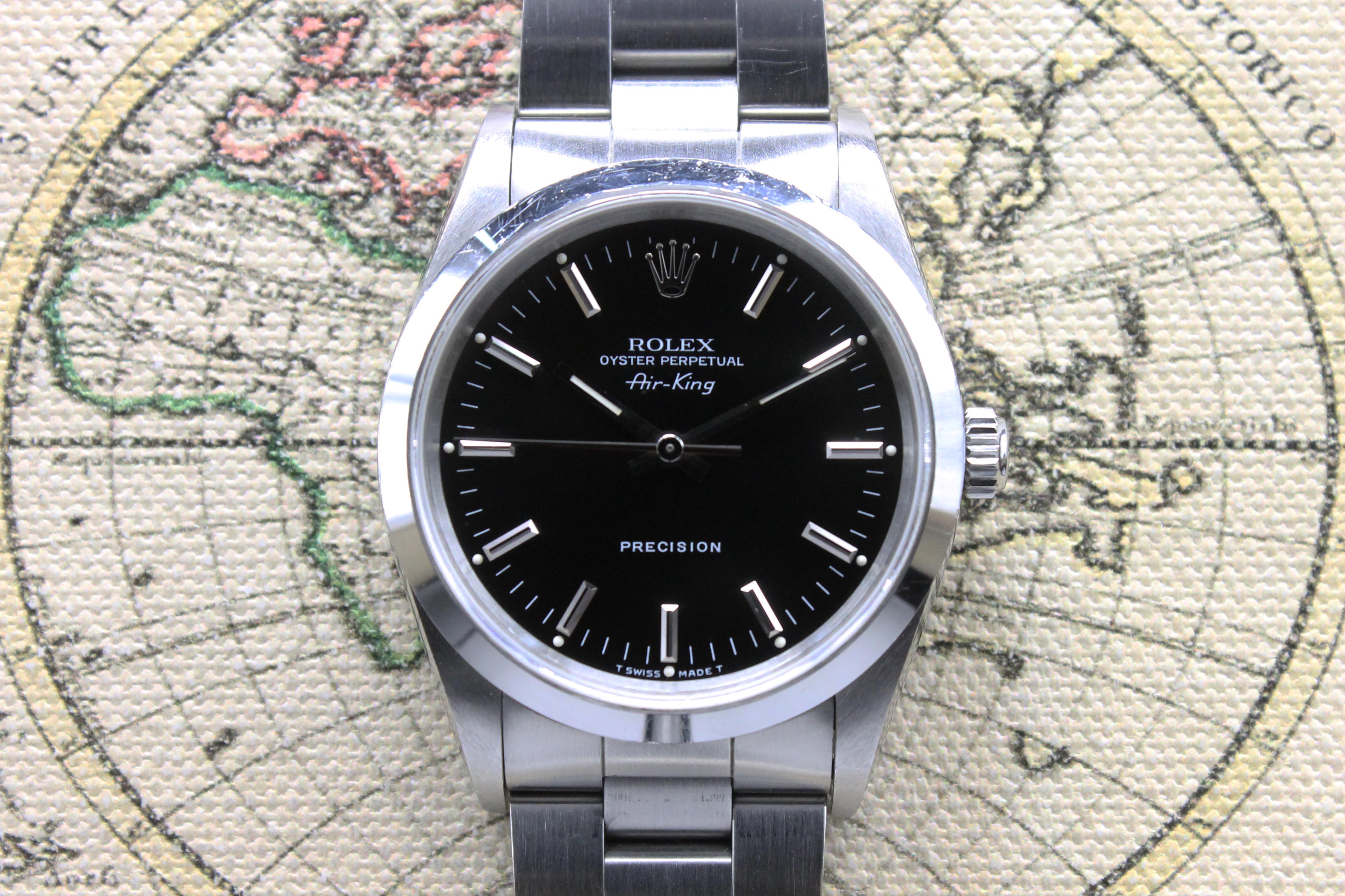 1991 Rolex Air King Black Dial Ref. 14000 (Full Set)