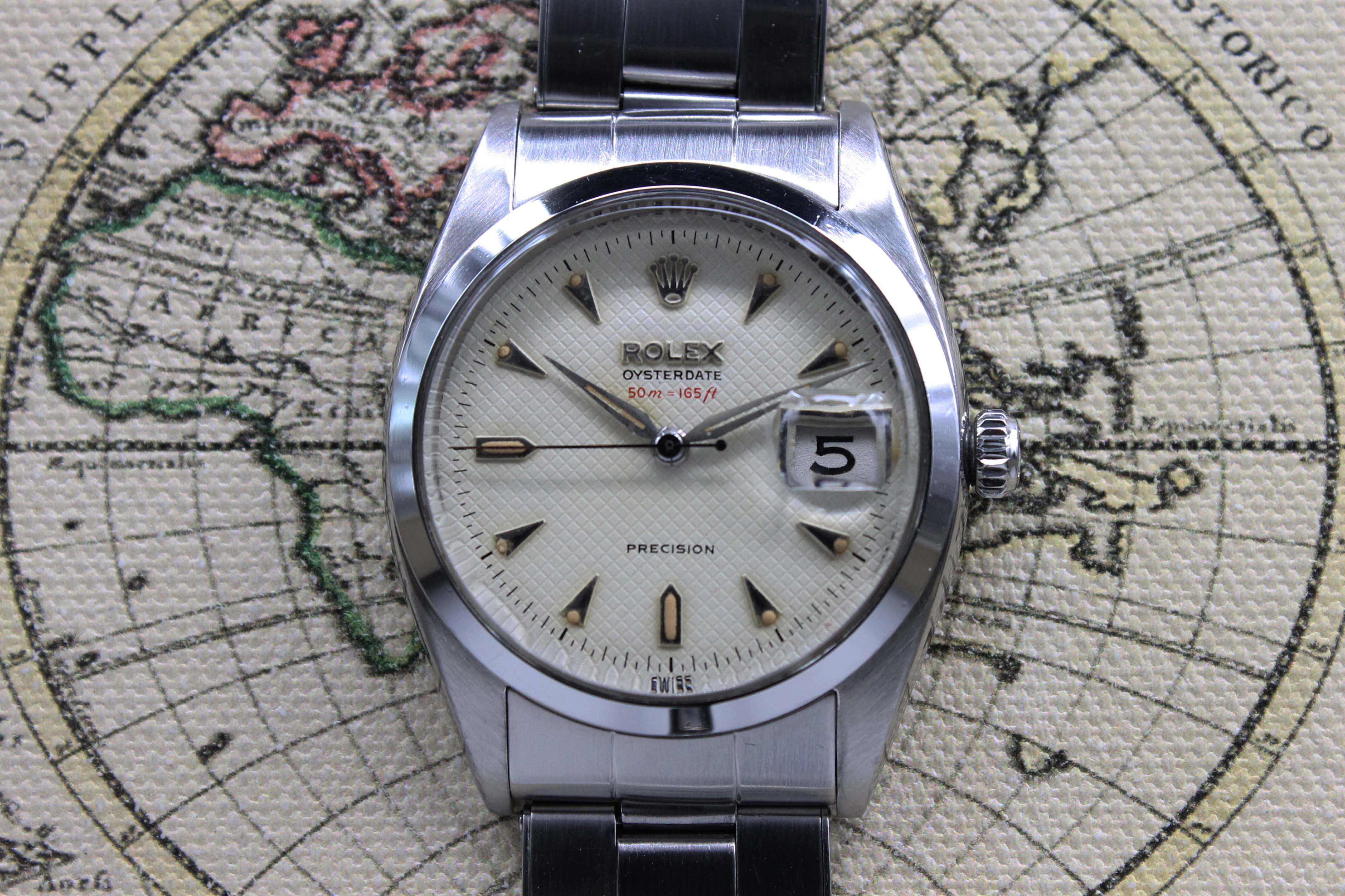 Rolex Oysterdate Precision 'Honeycomb' Ref. 6494 Year 1956 (with Box)