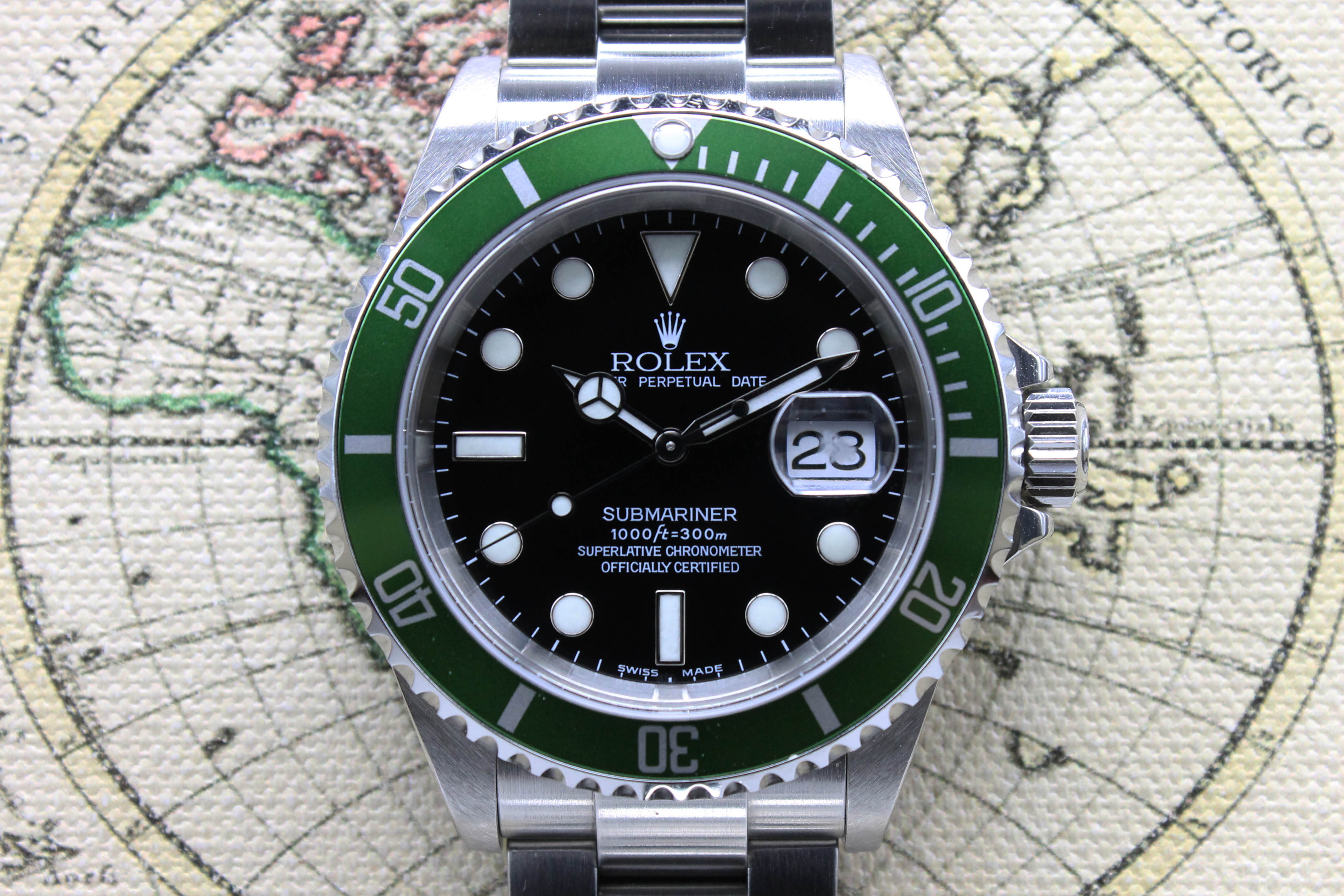 2004 Rolex Submariner 50th Anniversary Flat 4 Unpolished Ref. 16610T