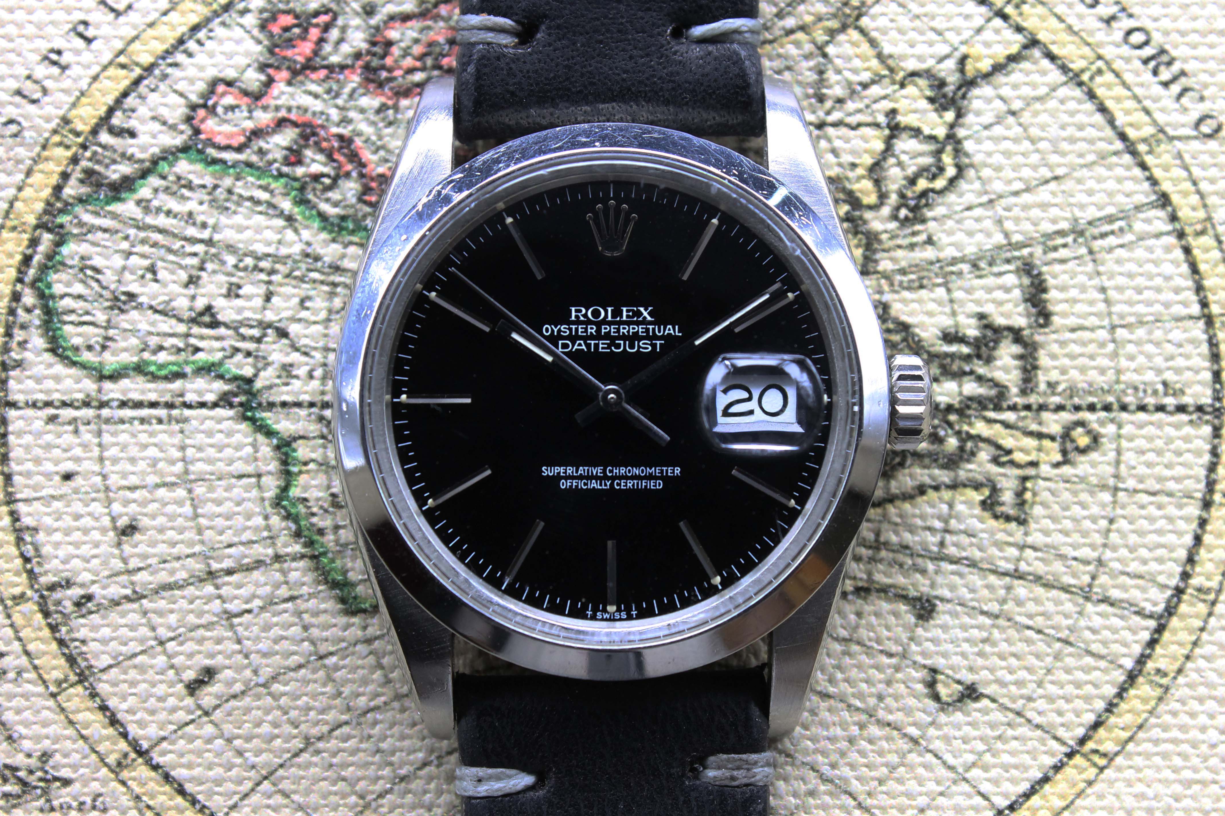 1982 Rolex Datejust Black Dial Ref. 16000