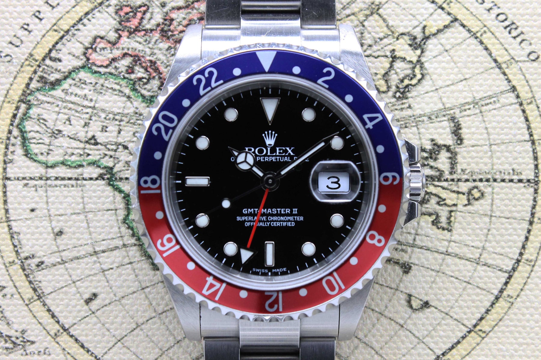 2005 Rolex GMT Master II Pepsi Unpolished Ref. 16710 (with Papers)