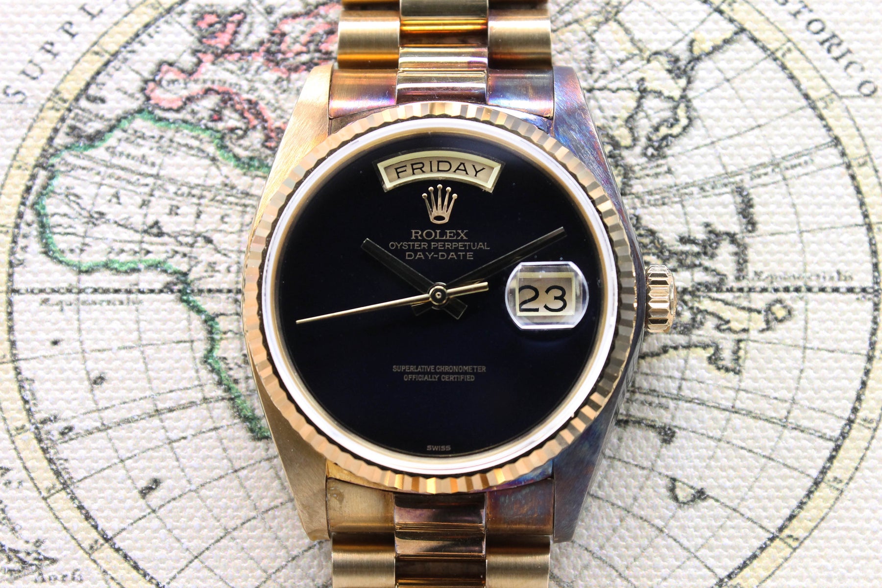1982 Rolex Day Date Onyx NOS Ref. 18038 - Price on Request