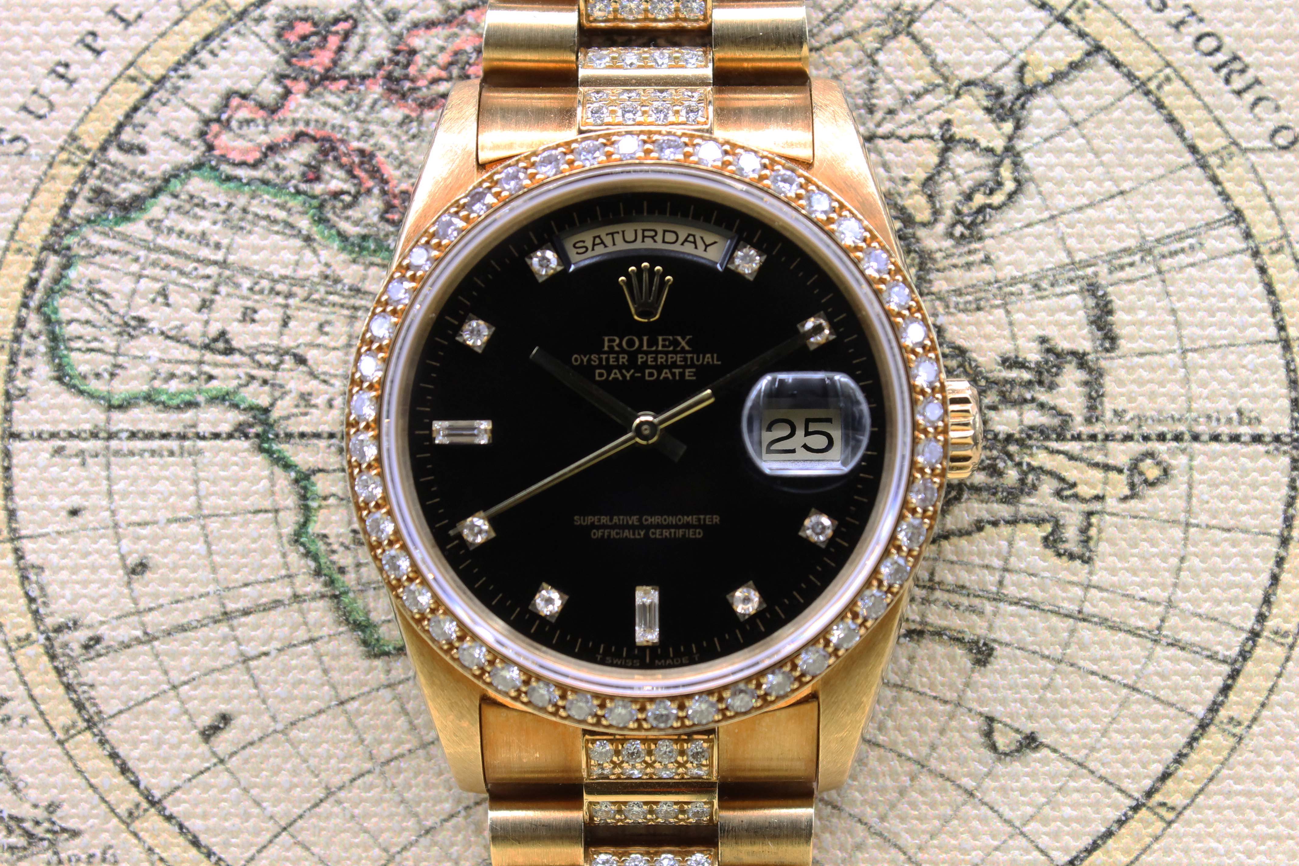 1990 Rolex Day Date with Diamond Bracelet Ref. 18348