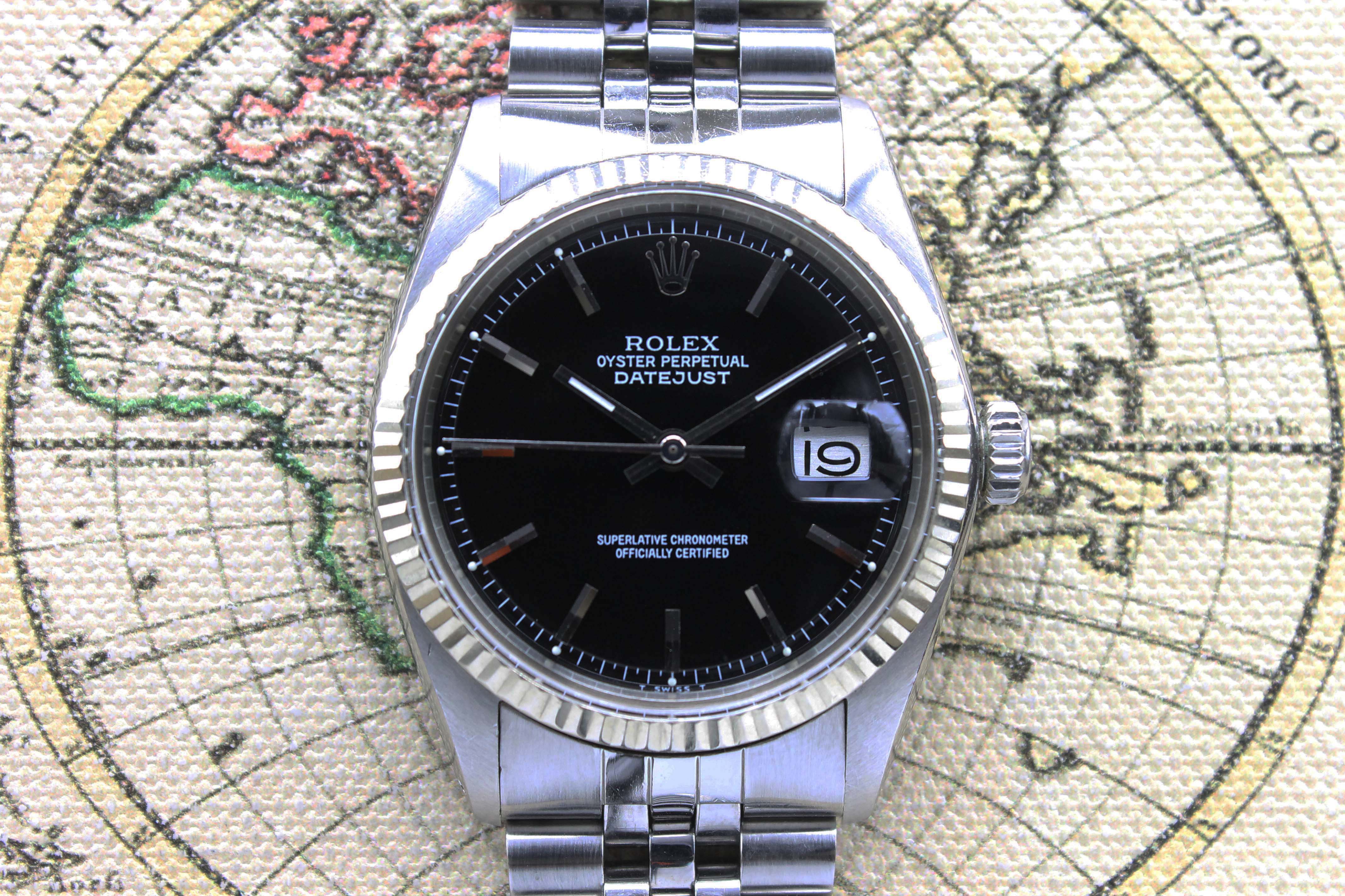 1978 Rolex Datejust Black Glossy Dial Ref. 1601