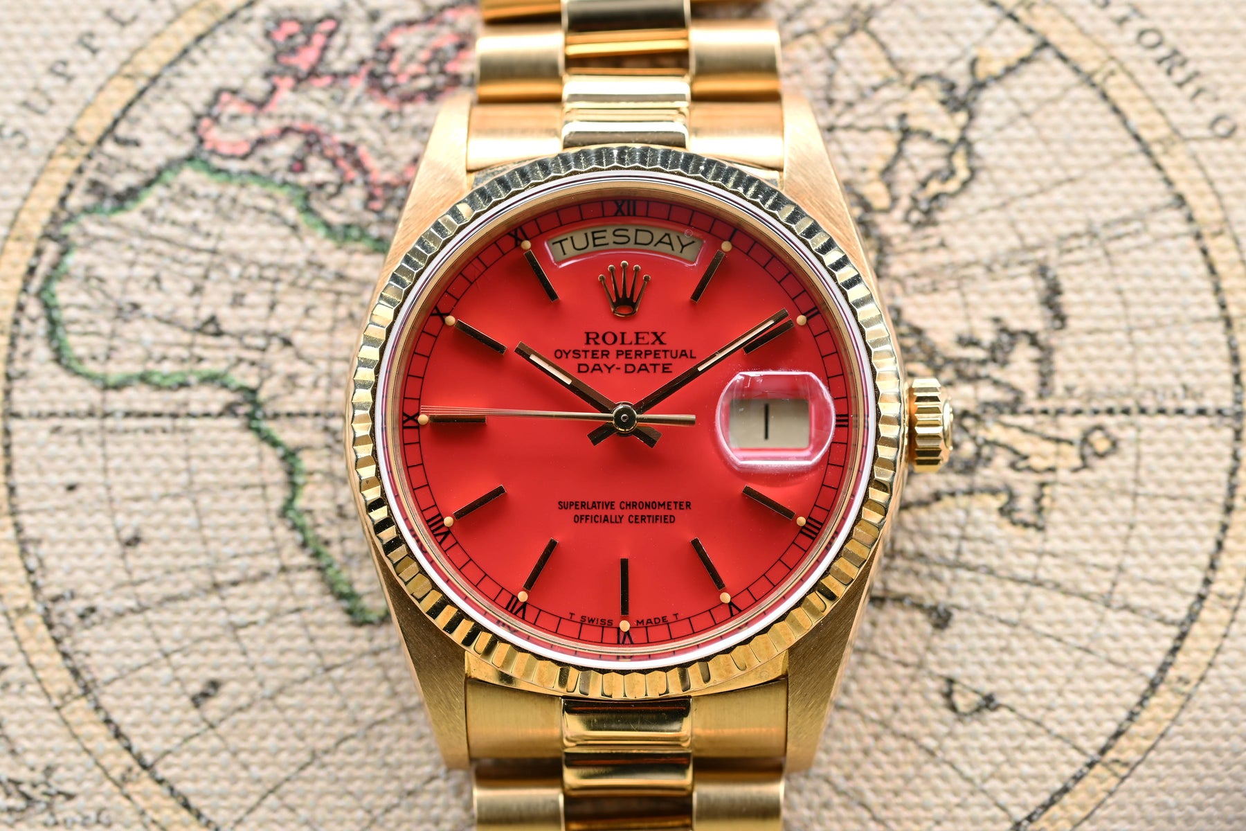 1984 Rolex Day Date Raspberry Stella Ref. 18038