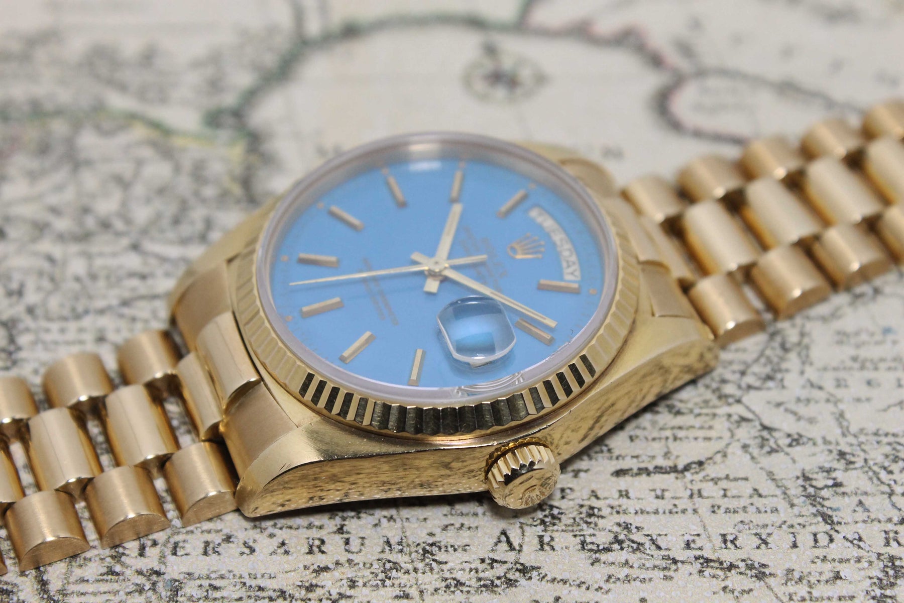 1978 Rolex Day Date Turquoise Stella Dial Ref. 18038