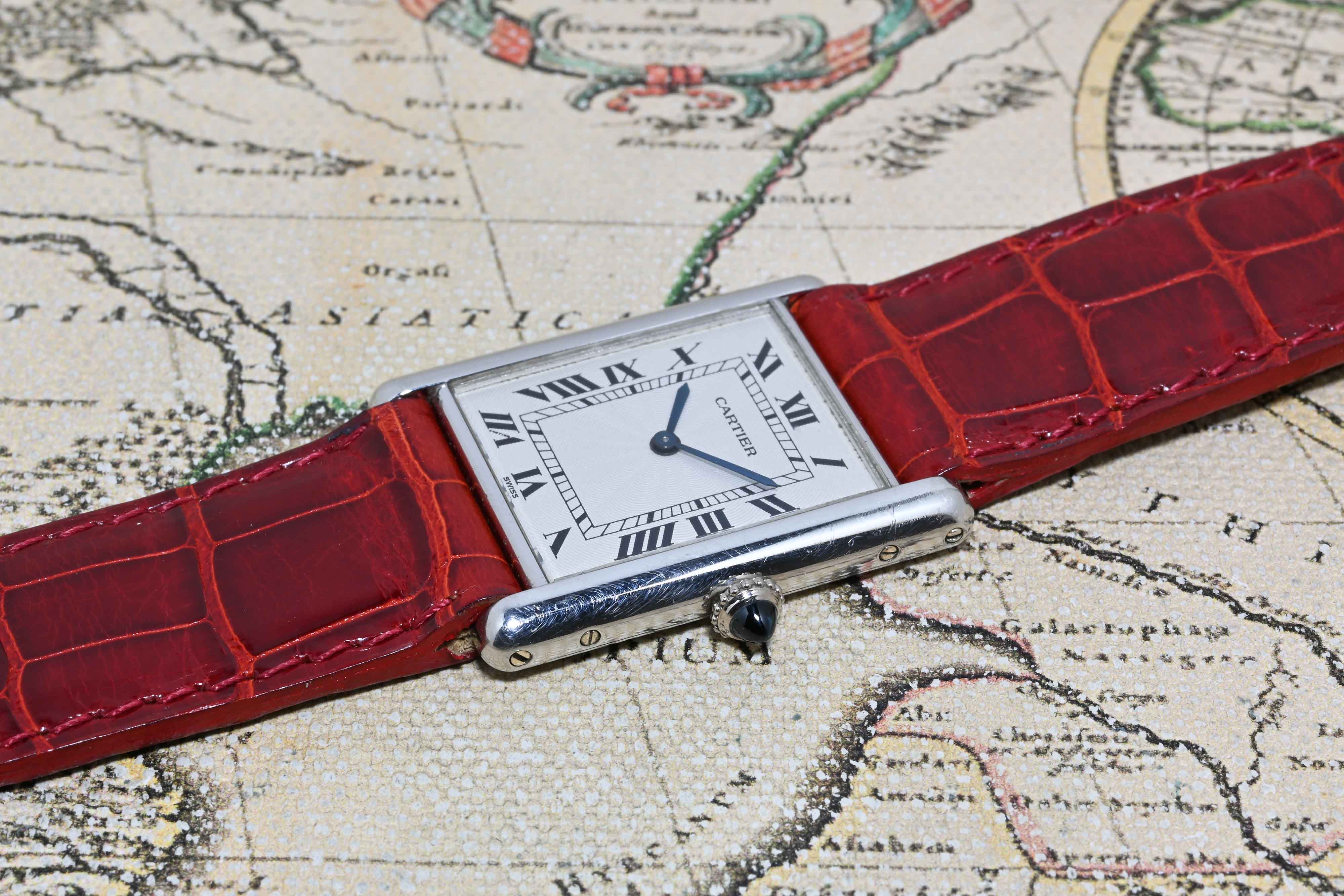 2000 Cartier Tank Louis Platinum Ref. 1601