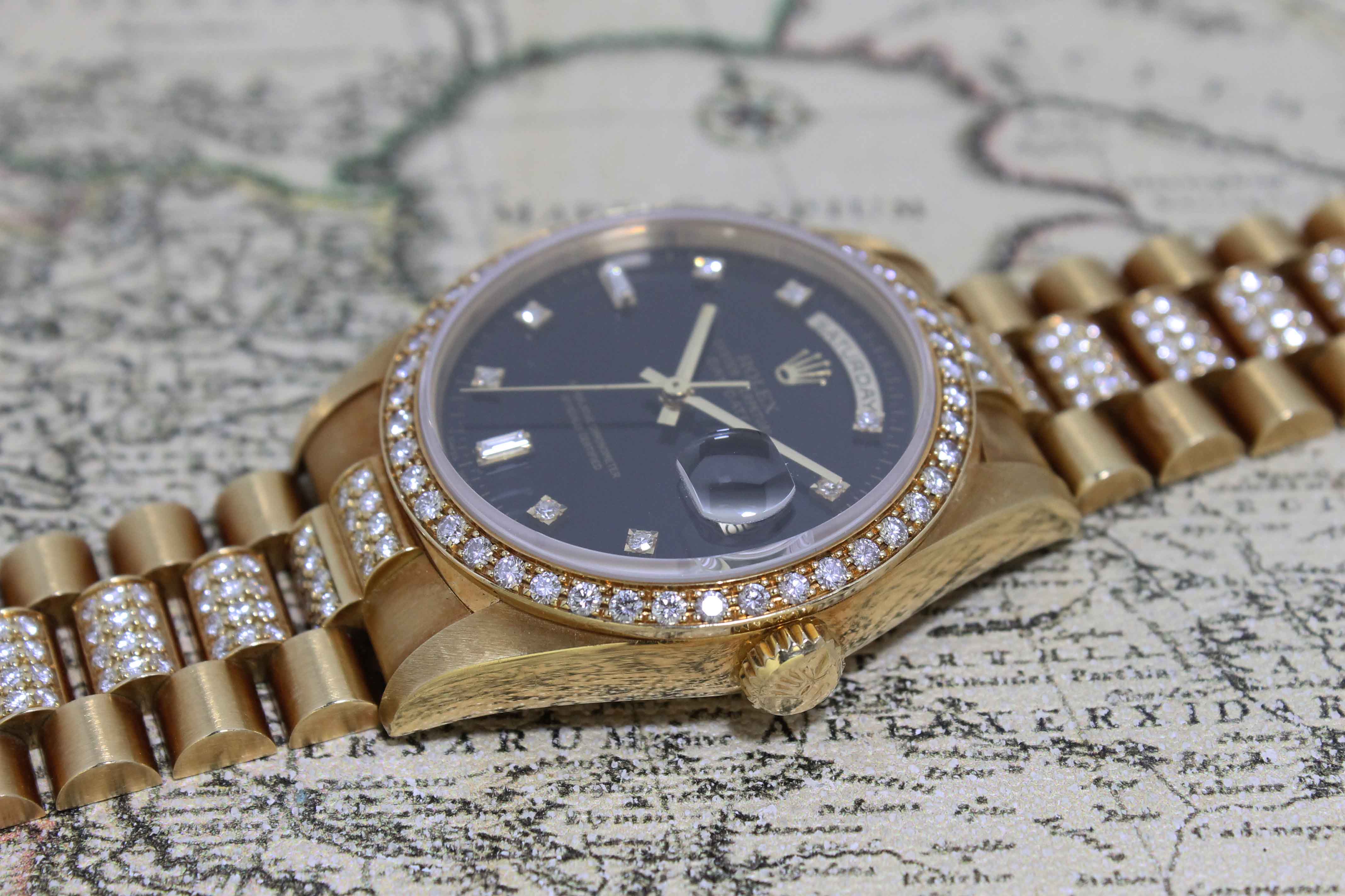 1990 Rolex Day Date with Diamond Bracelet Ref. 18348